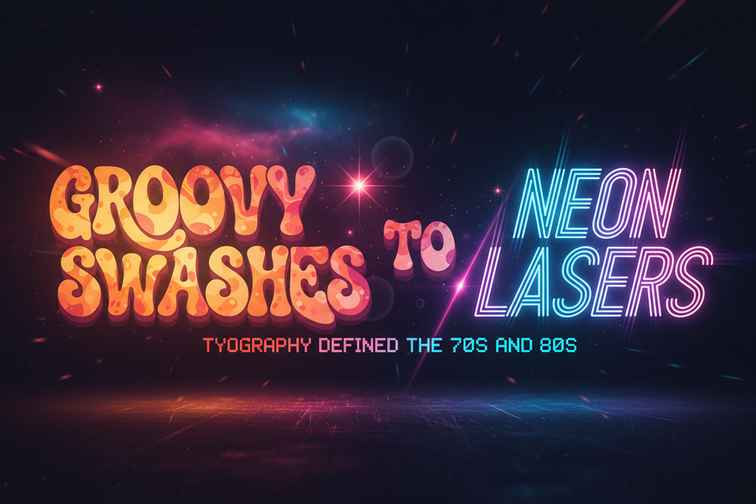 From Groovy Swashes to Neon Lasers: How Typography Defined the 70s and 80s