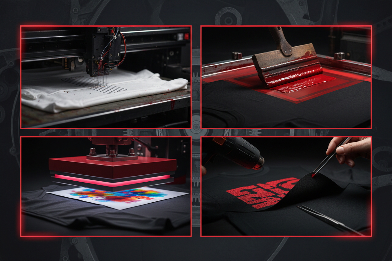 T-Shirt Printing Methods Explained: DTG, Screen Print, and More