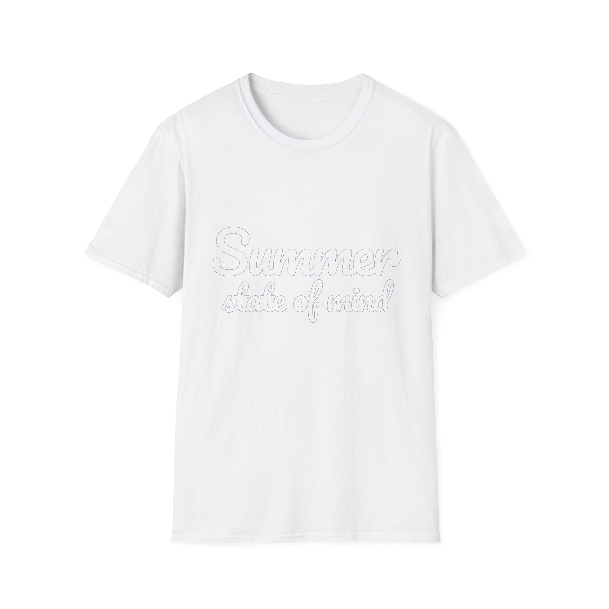 Summer Theme Minimalist Typography T-Shirt, Summer State of Mind T-Shirt