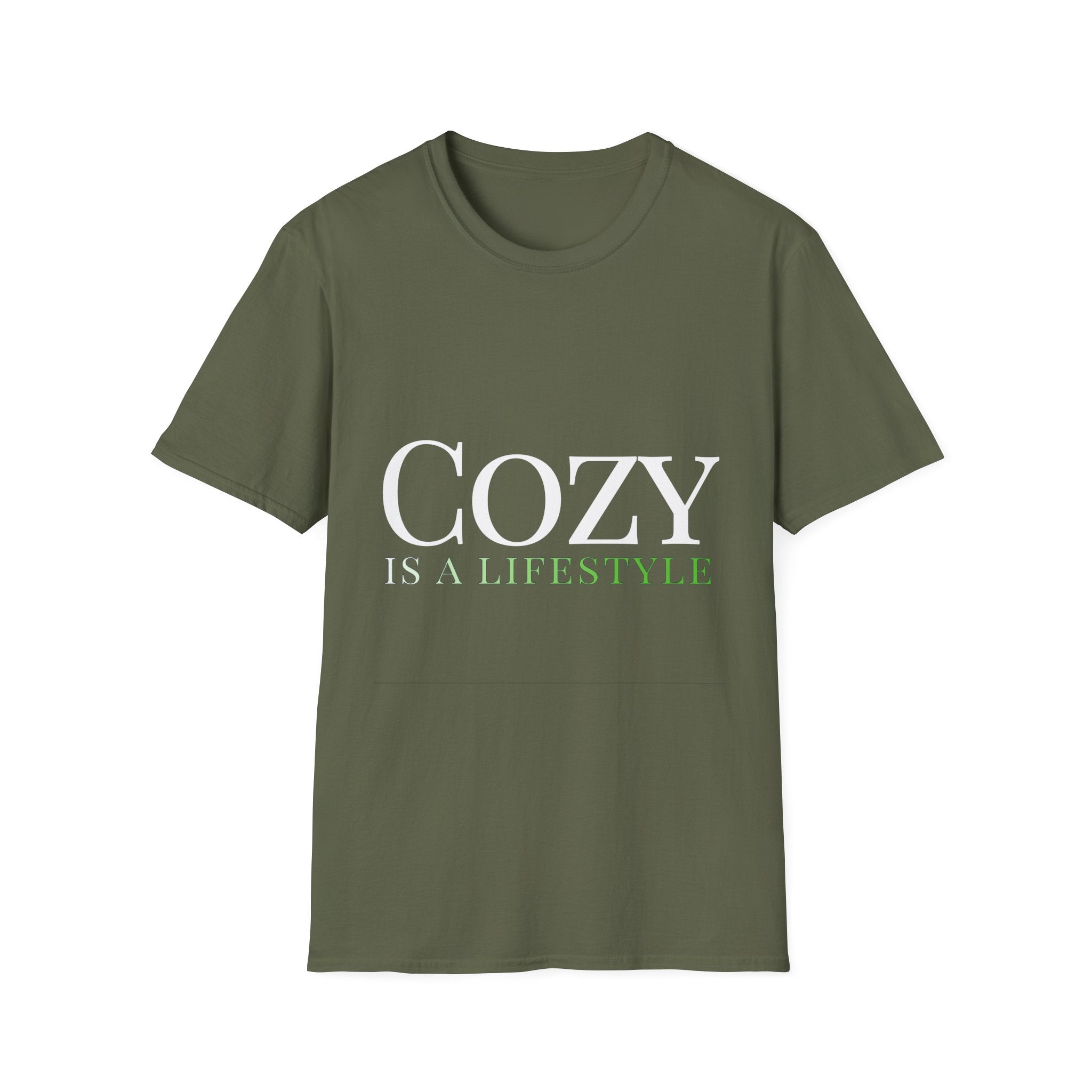 Fall Theme Minimalist Typography Graphic T-Shirt, Cozy Is a Lifestyle Tee