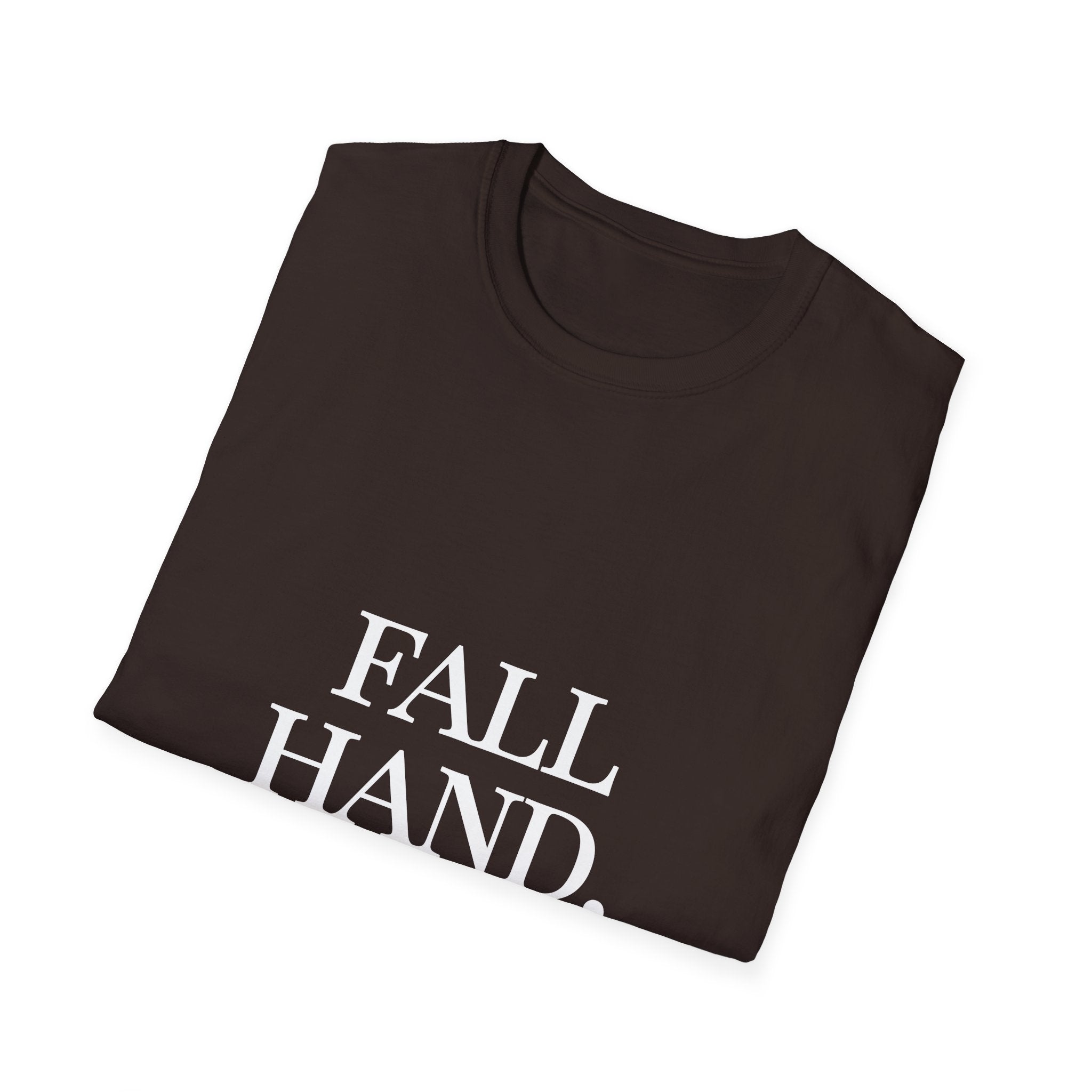 Fall Theme Minimalist Typography Graphic T-Shirt Fall Hard, Rise Slow Tee