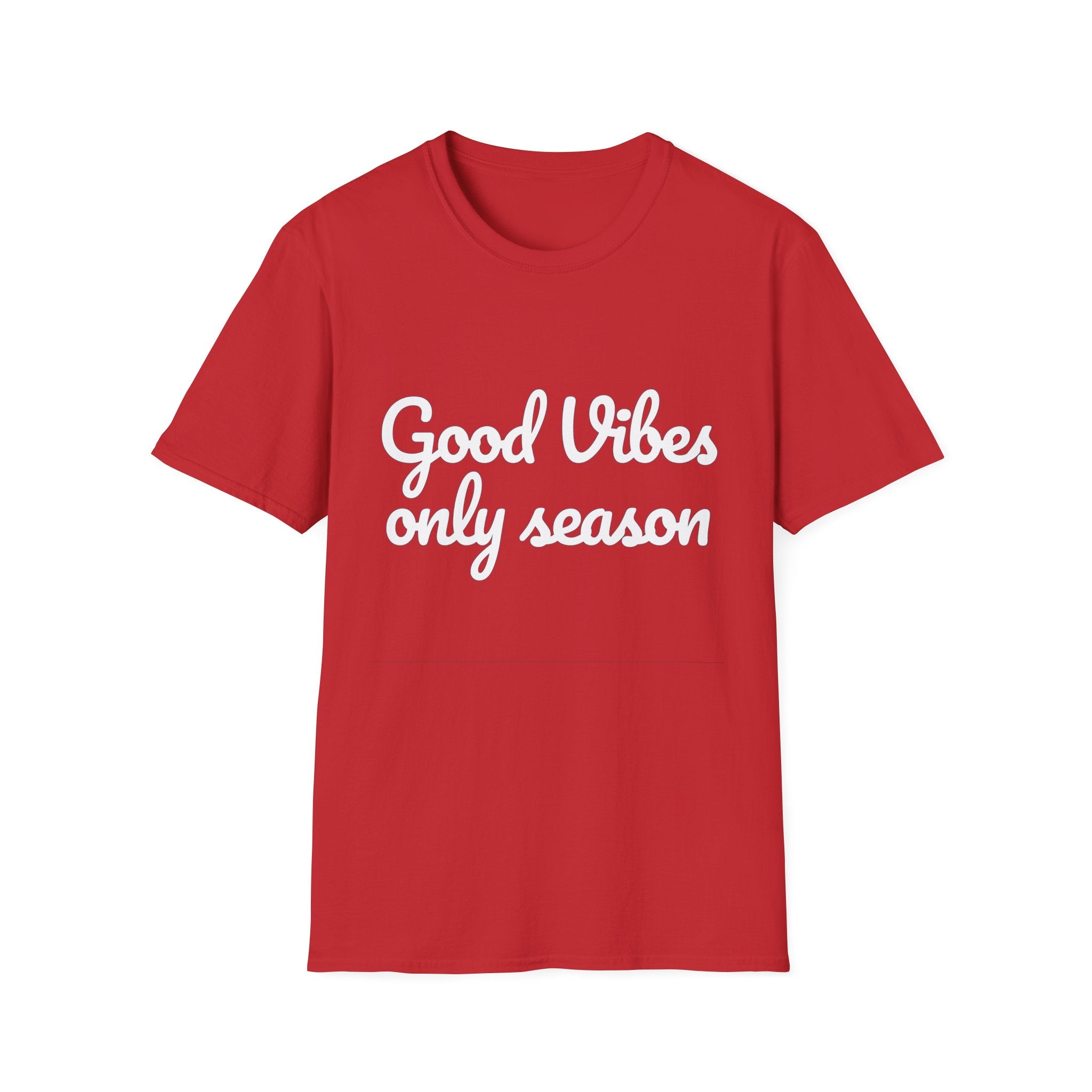 Summer Theme Minimalist Typography T-Shirt, Good Vibes Only Season T-Shirt