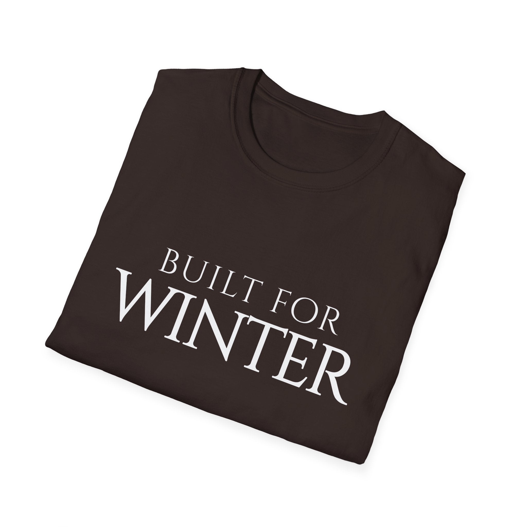 Winter Theme Minimalist Typography Graphic T-Shirt, Built For Winter Tee