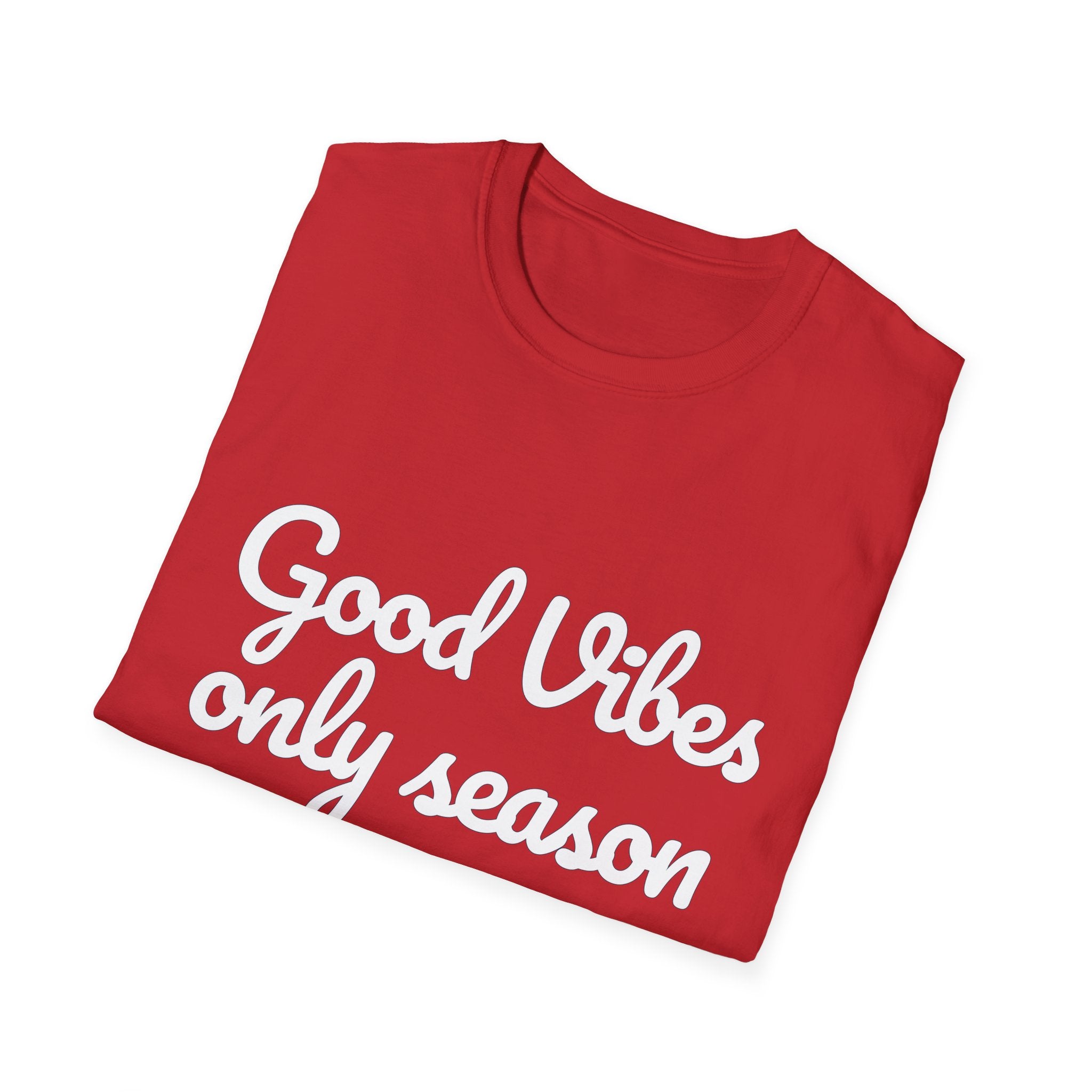 Summer Theme Minimalist Typography T-Shirt, Good Vibes Only Season T-Shirt