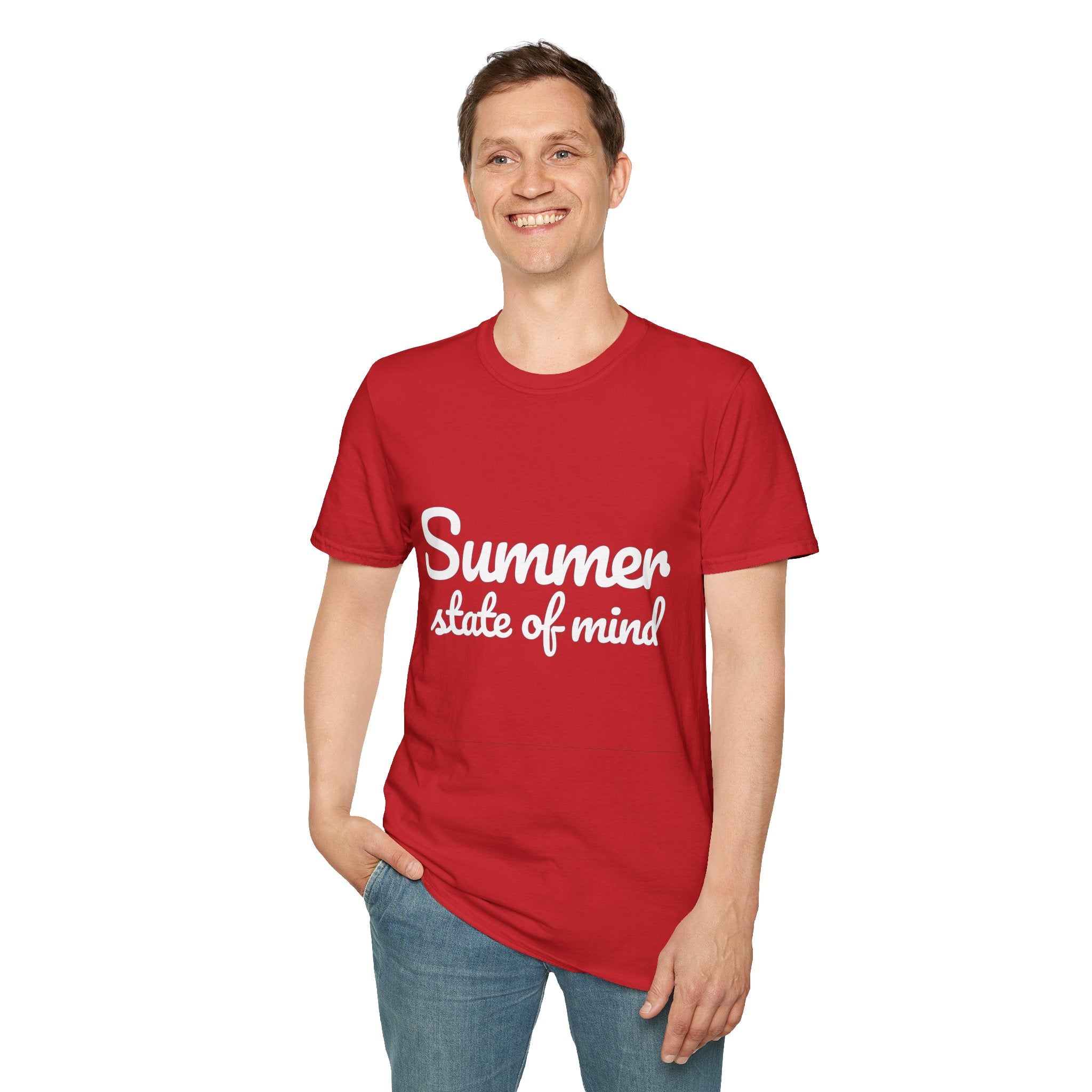 Summer Theme Minimalist Typography T-Shirt, Summer State of Mind T-Shirt