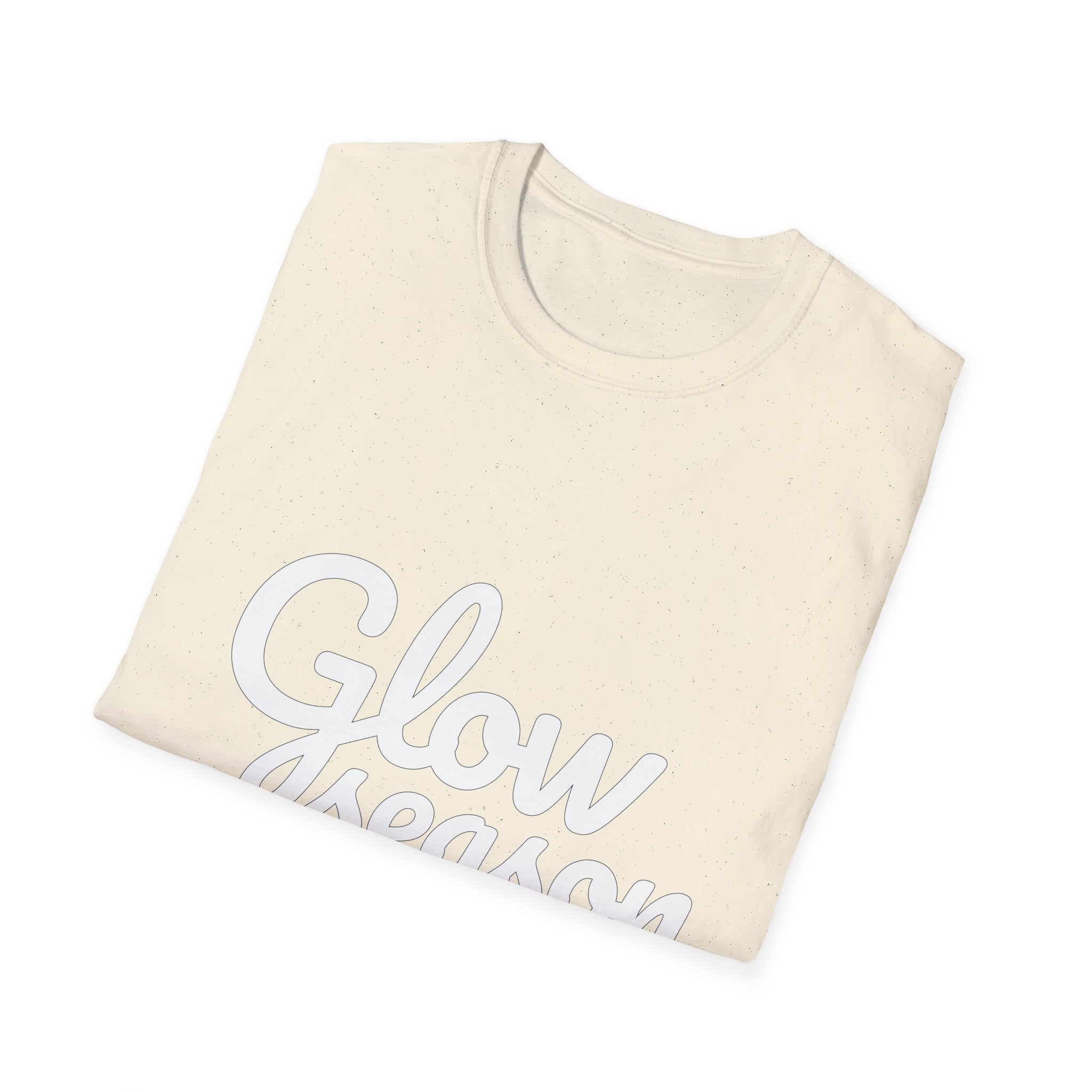 Summer Theme Minimalist Typography T-Shirt, Glow Season Script Tee