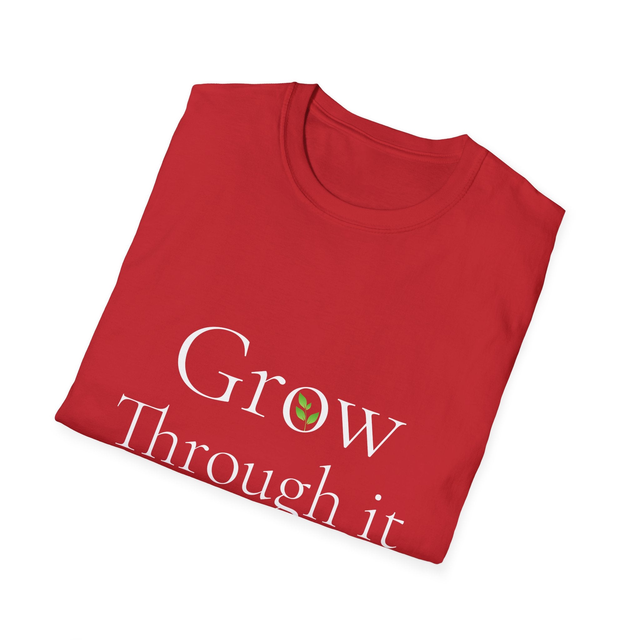 Spring Theme, Minimalist Typography T-Shirt, Grow Through It Graphic Tee