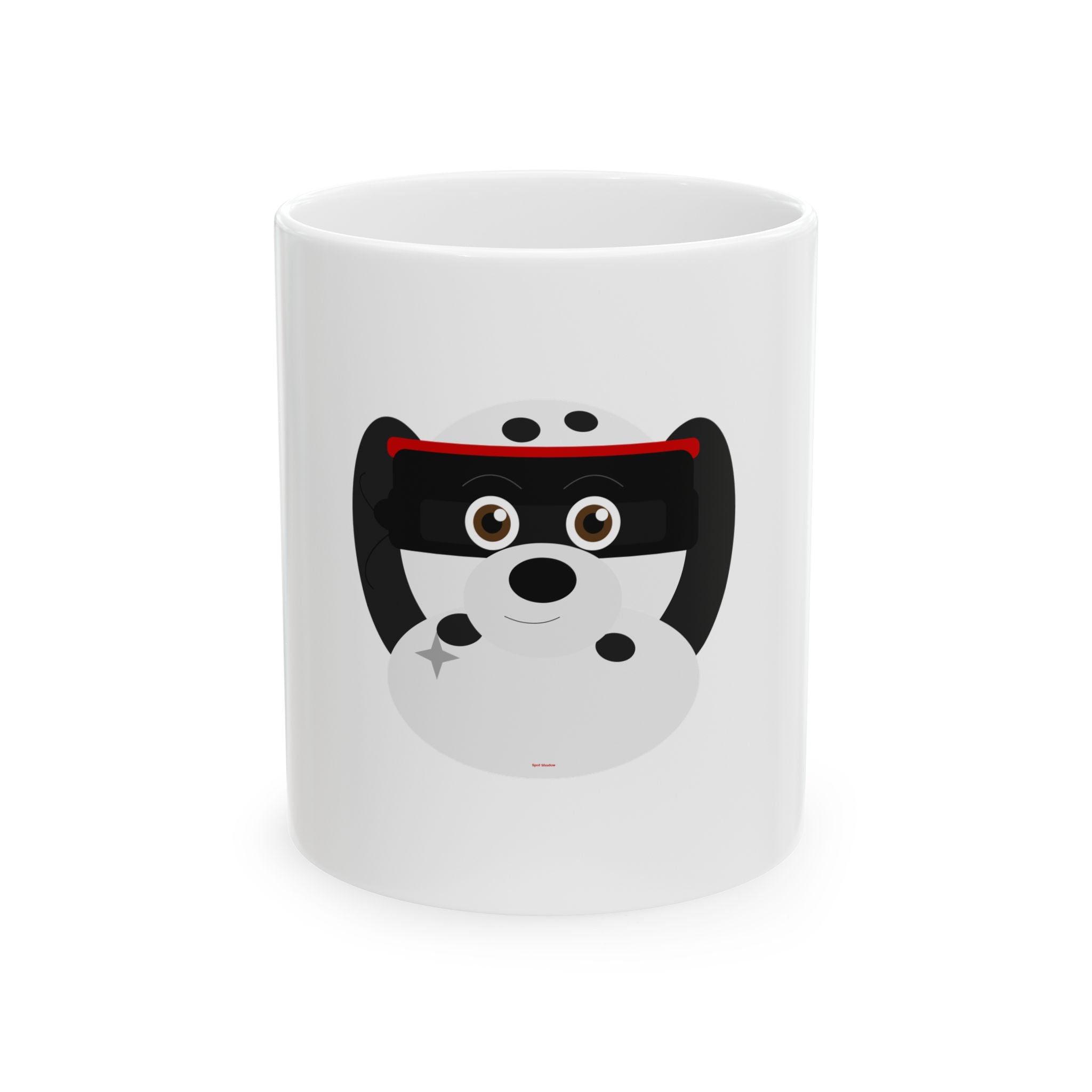 Dalmatian Ninja Dog Ceramic Mug | Cute Spotted Puppy Coffee Cup