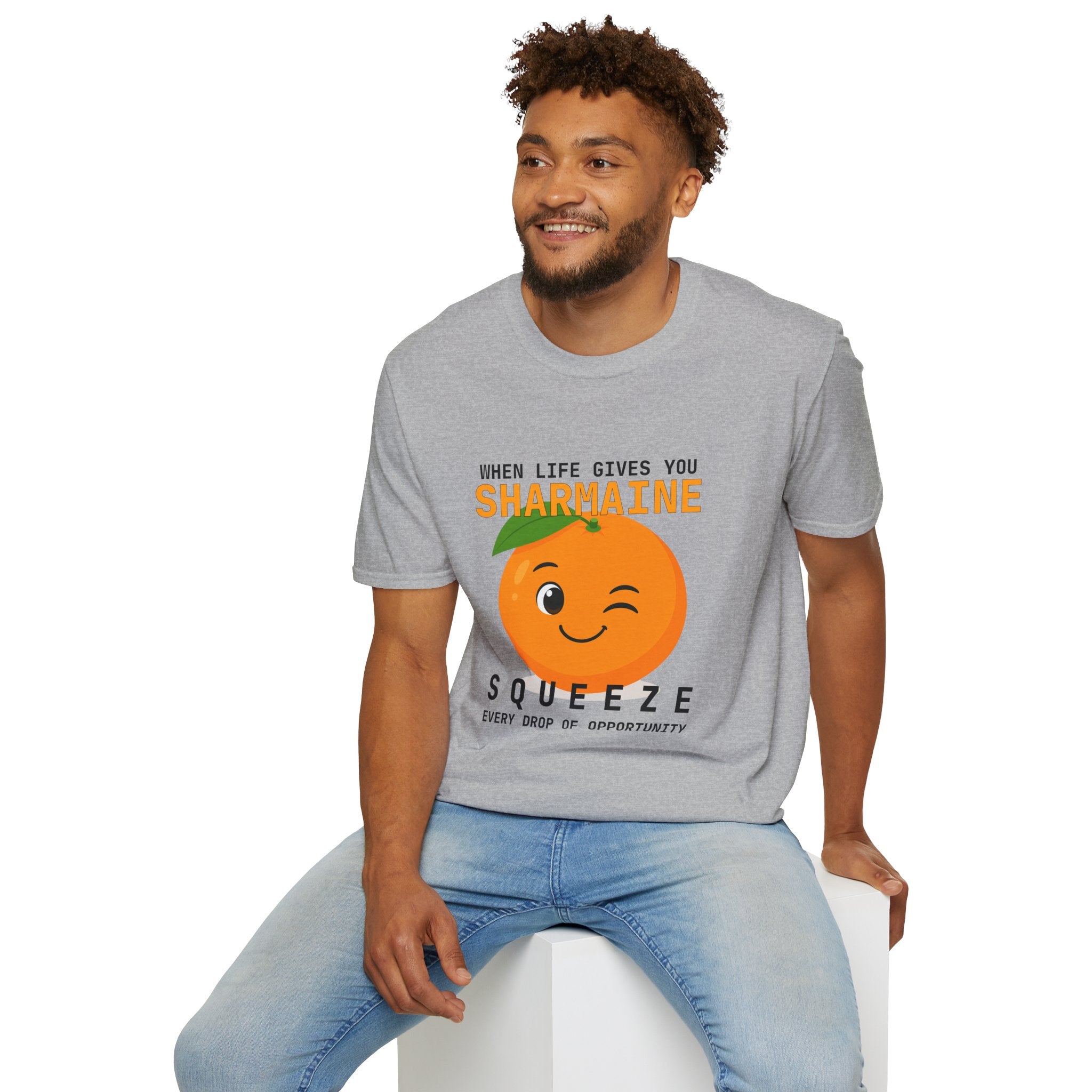 Funny Theme Typography Graphic T-Shirt: When Life Gives You Orange, Squeeze Every Drop of Opportunity