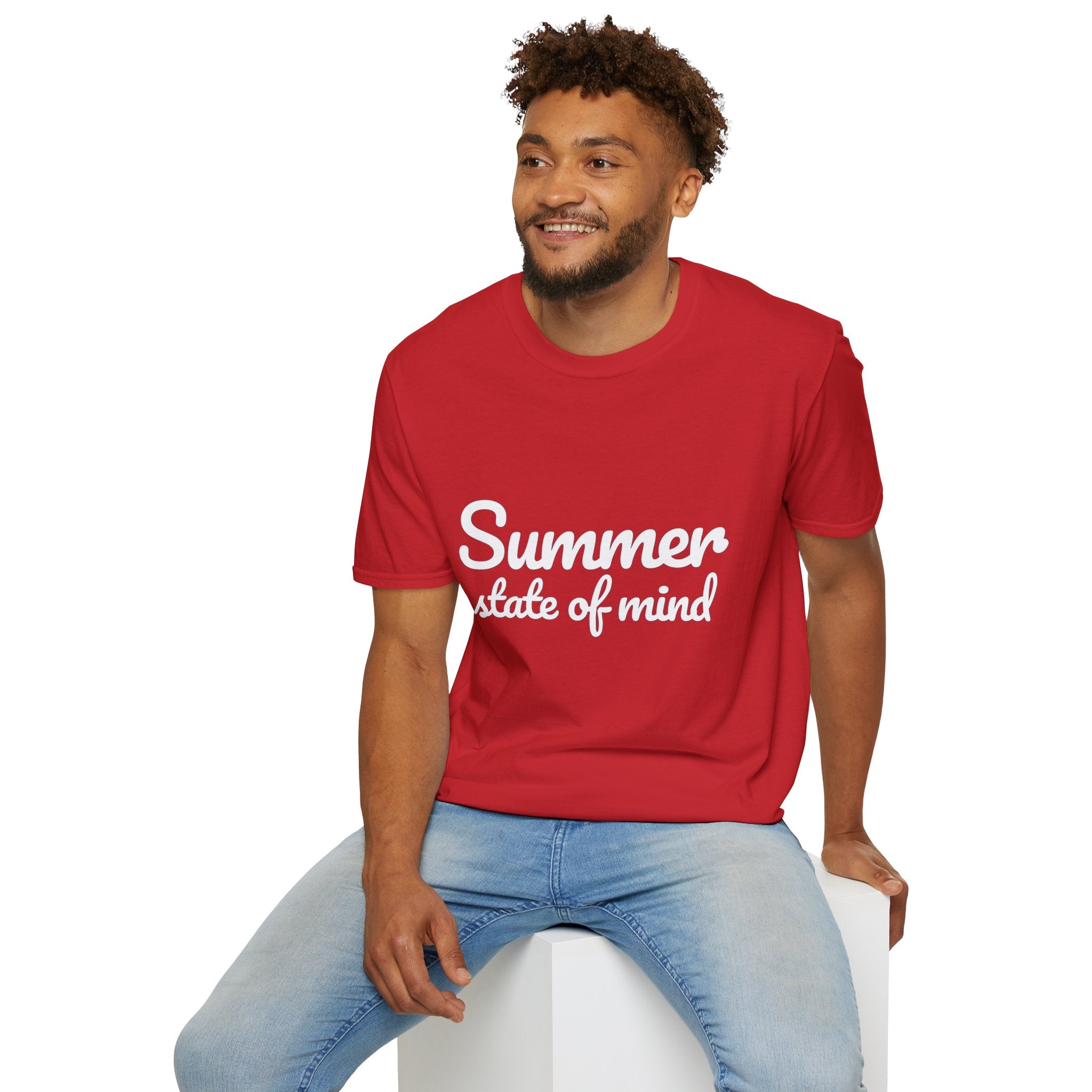 Summer Theme Minimalist Typography T-Shirt, Summer State of Mind T-Shirt