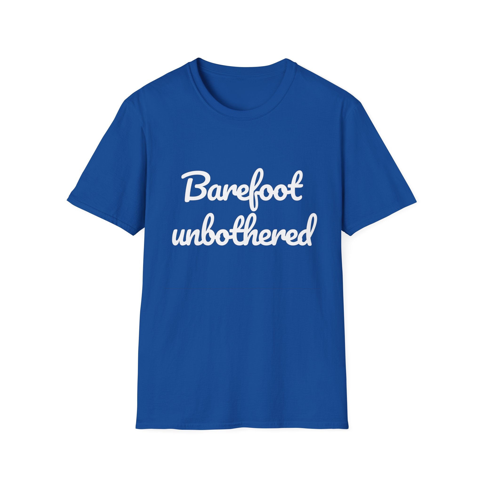 Summer Theme Minimalist Typography T-Shirt, Barefoot Unbothered Tee