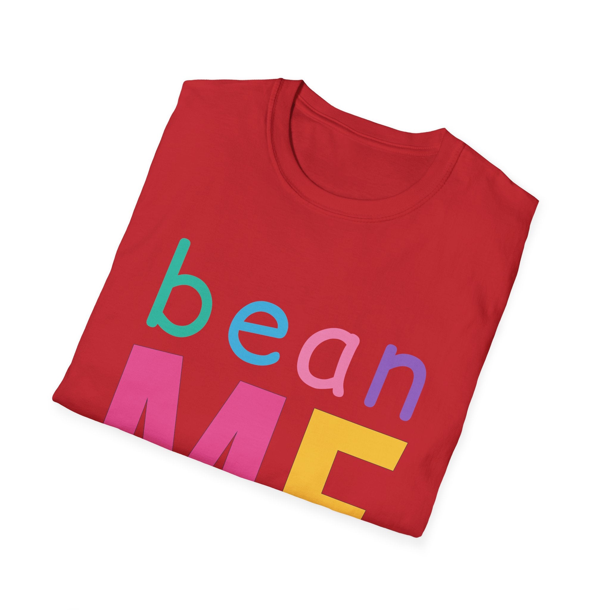 Colorful Theme Typography T-Shirt, Bean Me Colorful Playful Graphic Tee