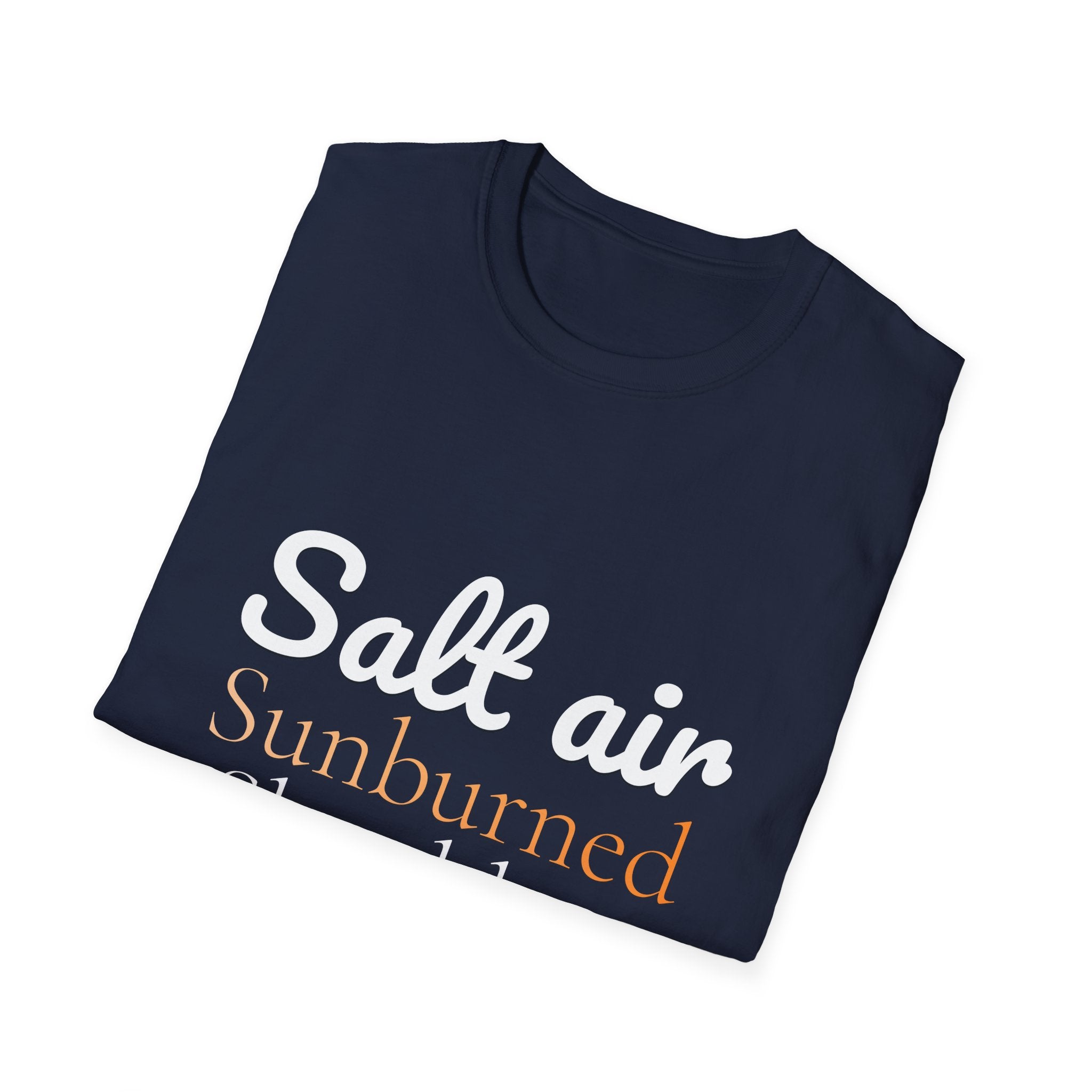 Summer Theme, Beach Quote Typography T-Shirt, Salt Air Sunburned Shoulders Tee