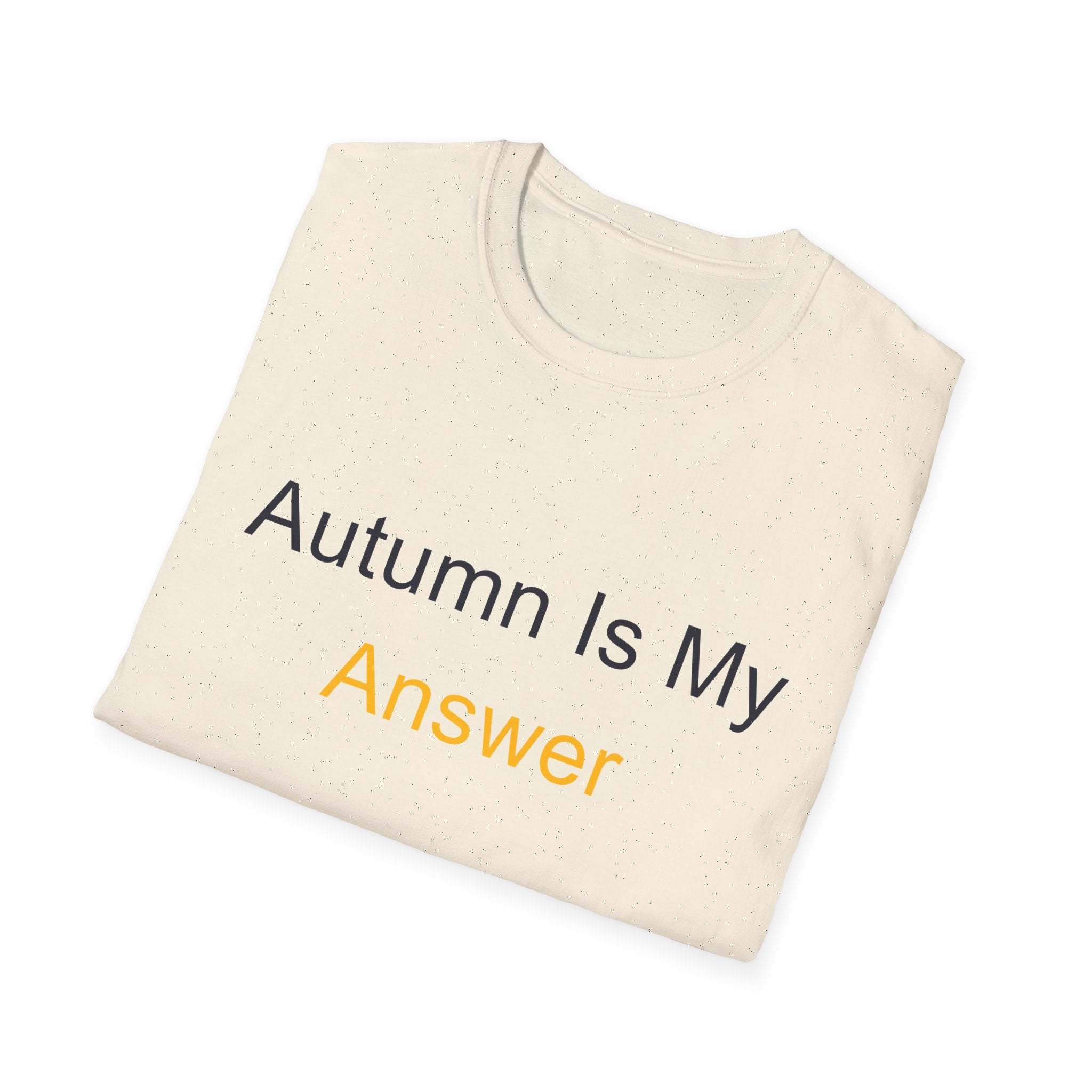 Fall Theme Minimalist Typography T-Shirt, Autumn Is My Answer Graphic Tee