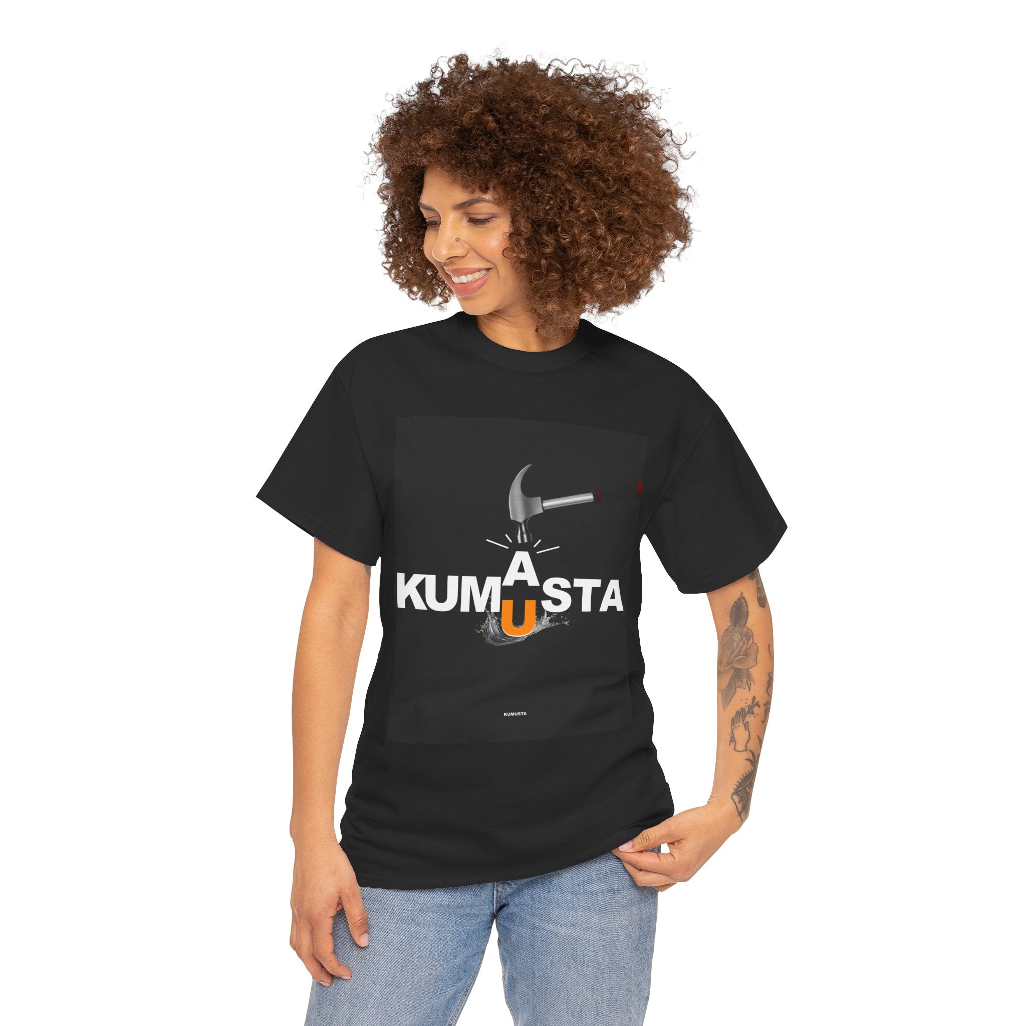 Kumusta Filipino Graphic T Shirt Flaming A Letter Design