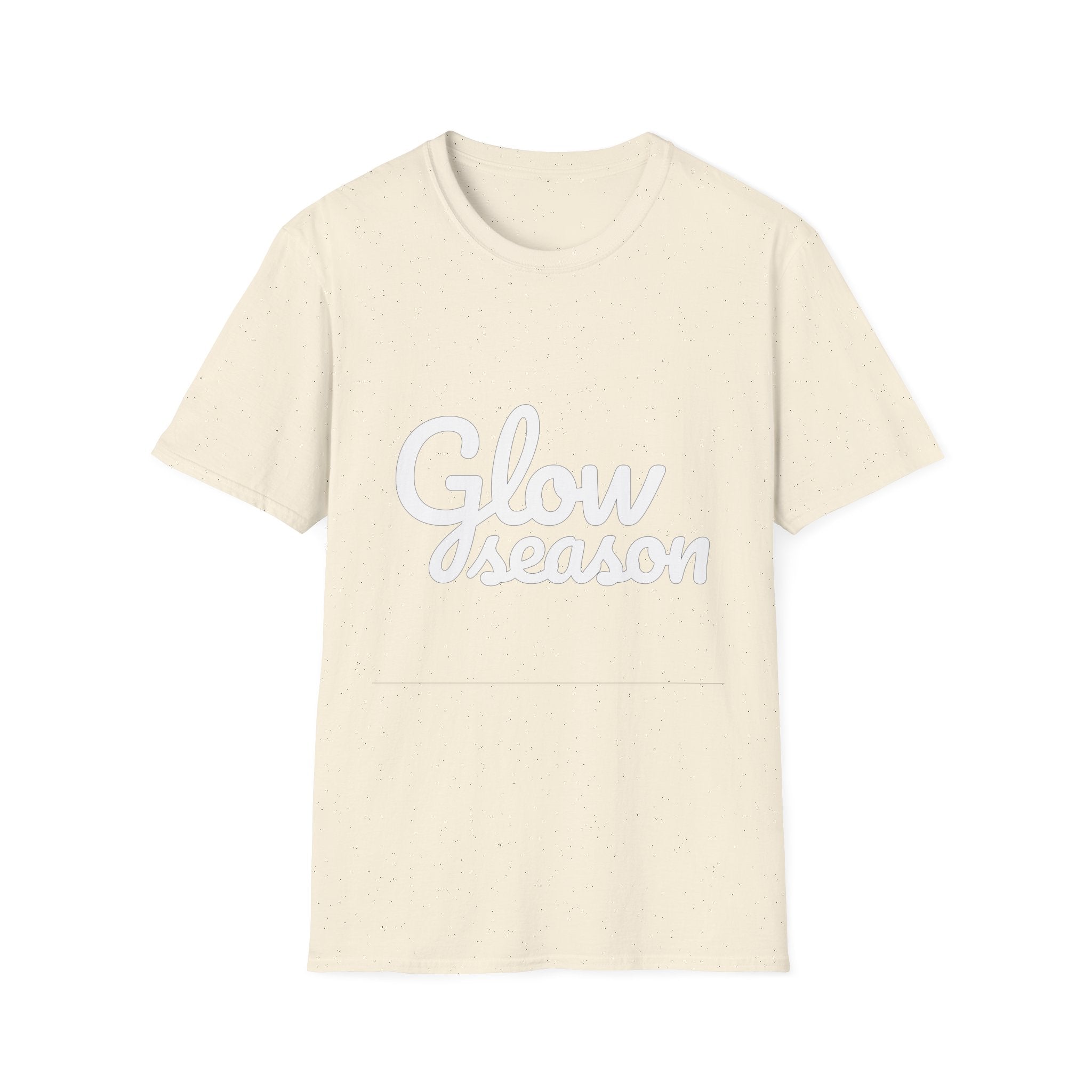 Summer Theme Minimalist Typography T-Shirt, Glow Season Script Tee