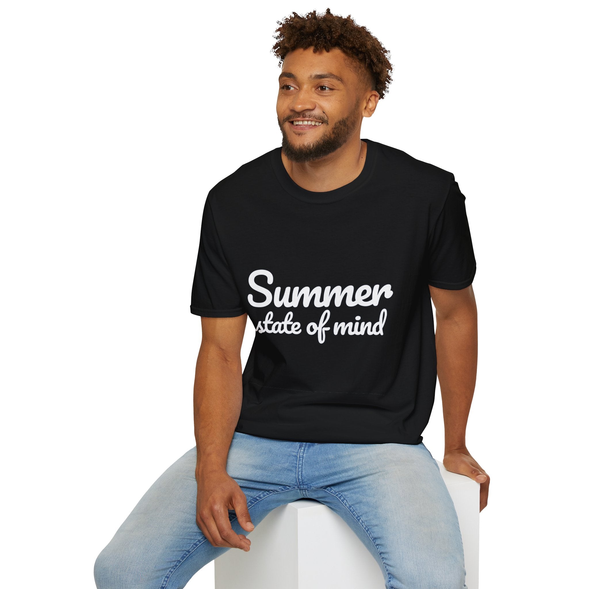 Summer Theme Minimalist Typography T-Shirt, Summer State of Mind T-Shirt