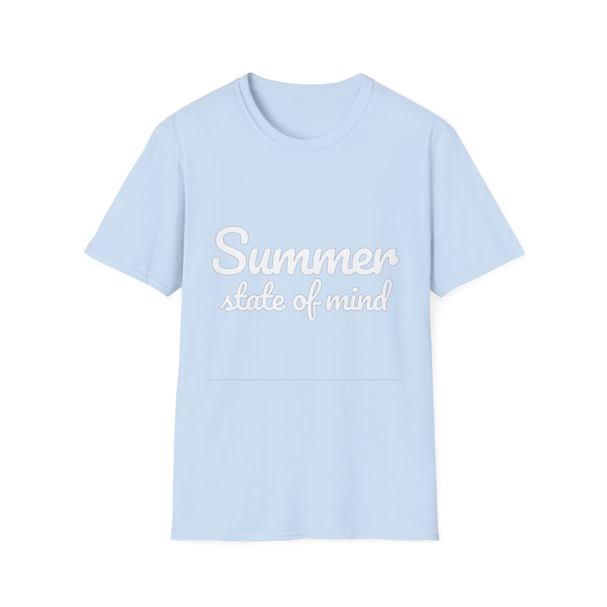 Summer Theme Minimalist Typography T-Shirt, Summer State of Mind T-Shirt