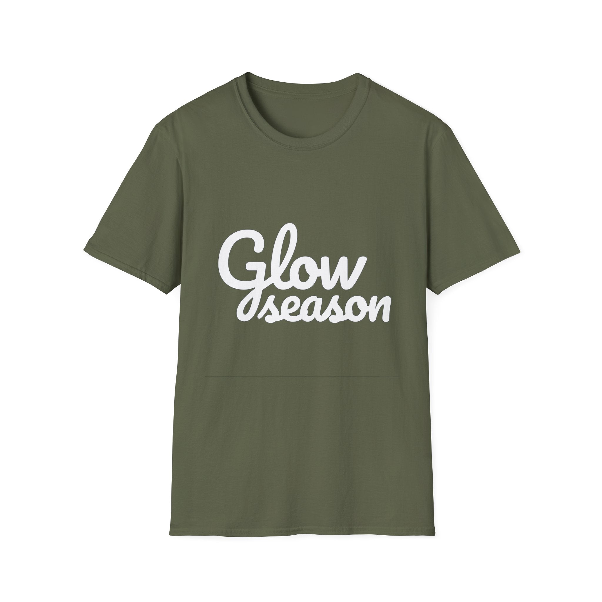 Summer Theme Minimalist Typography T-Shirt, Glow Season Script Tee