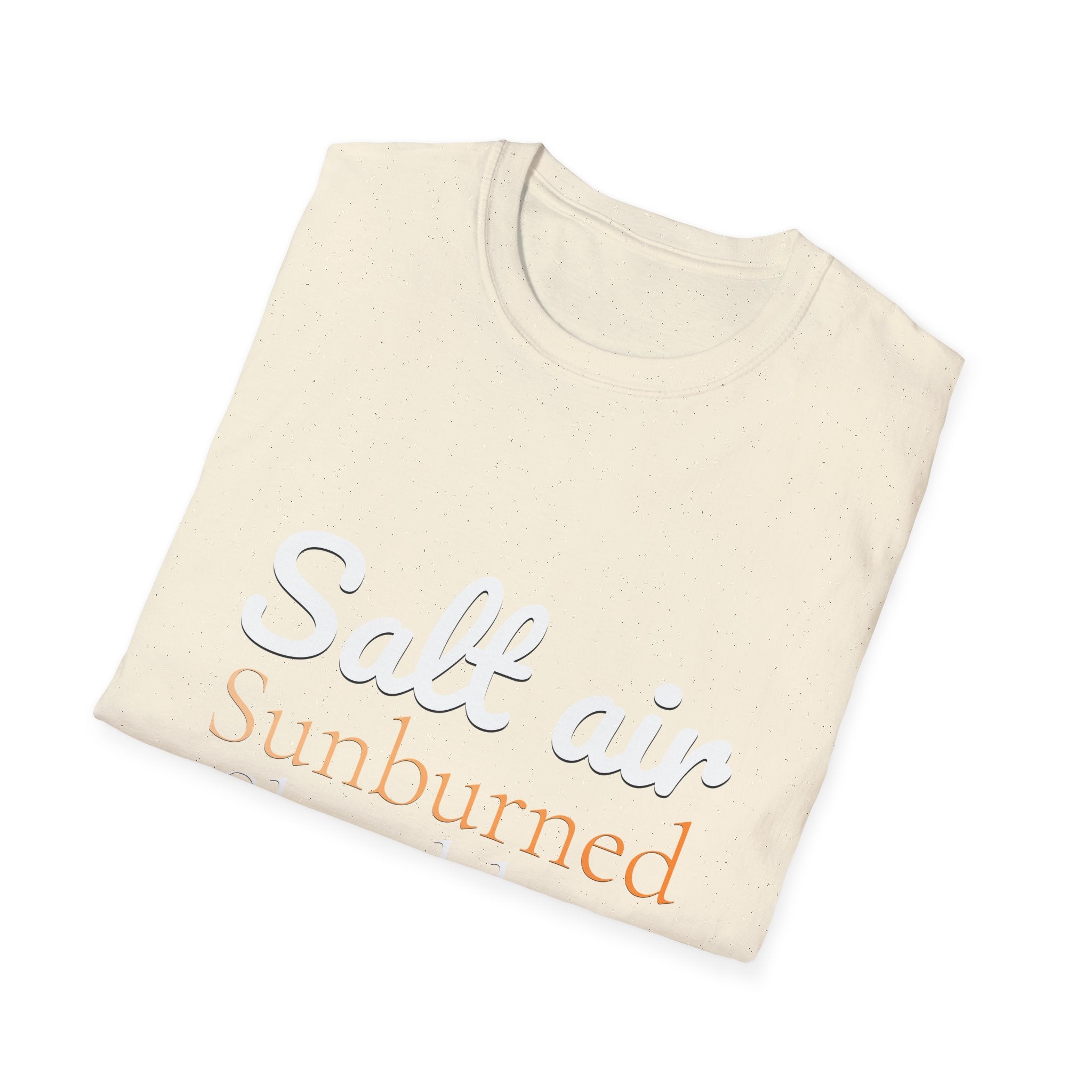 Summer Theme, Beach Quote Typography T-Shirt, Salt Air Sunburned Shoulders Tee