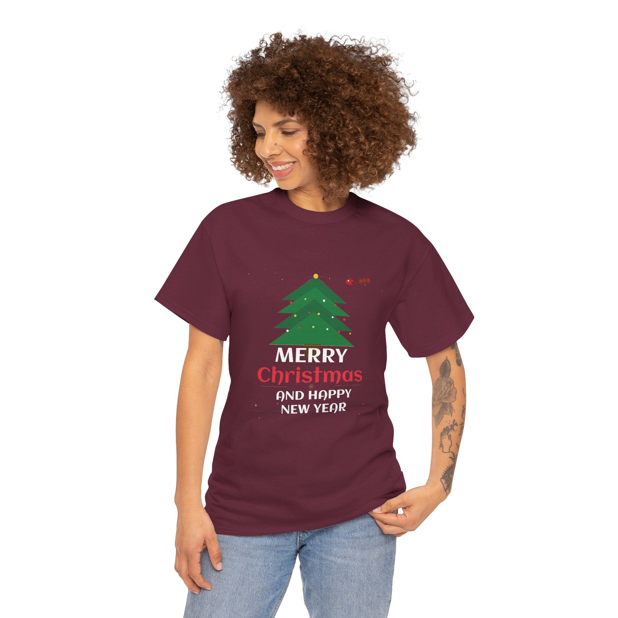 Merry Christmas Holiday Graphic T-Shirt | Festive Cotton Tee