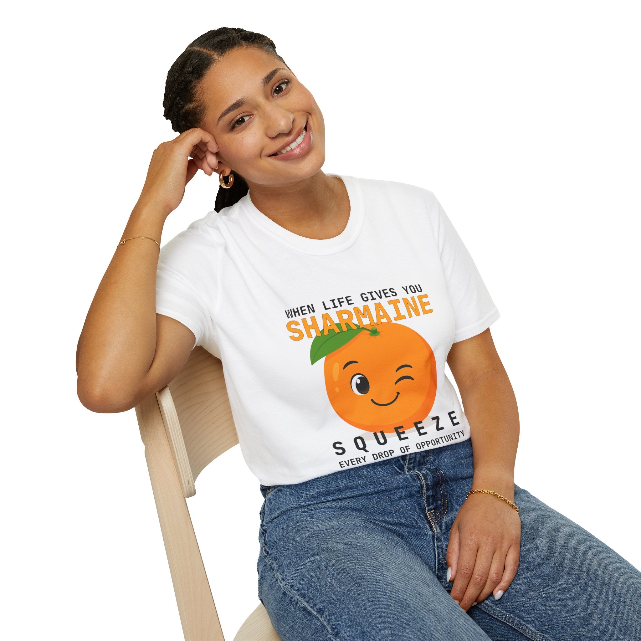 Funny Theme Typography Graphic T-Shirt: When Life Gives You Orange, Squeeze Every Drop of Opportunity