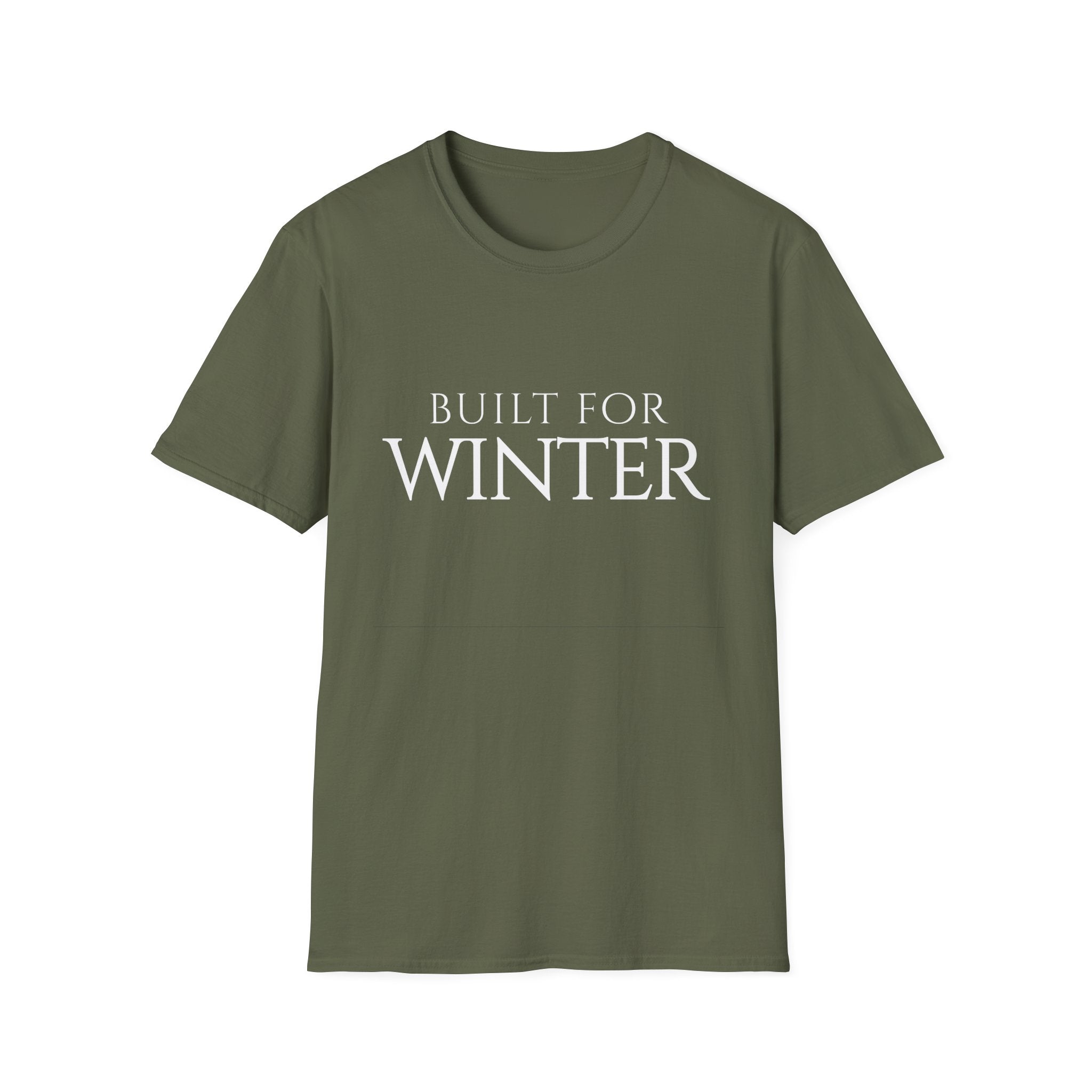 Winter Theme Minimalist Typography Graphic T-Shirt, Built For Winter Tee