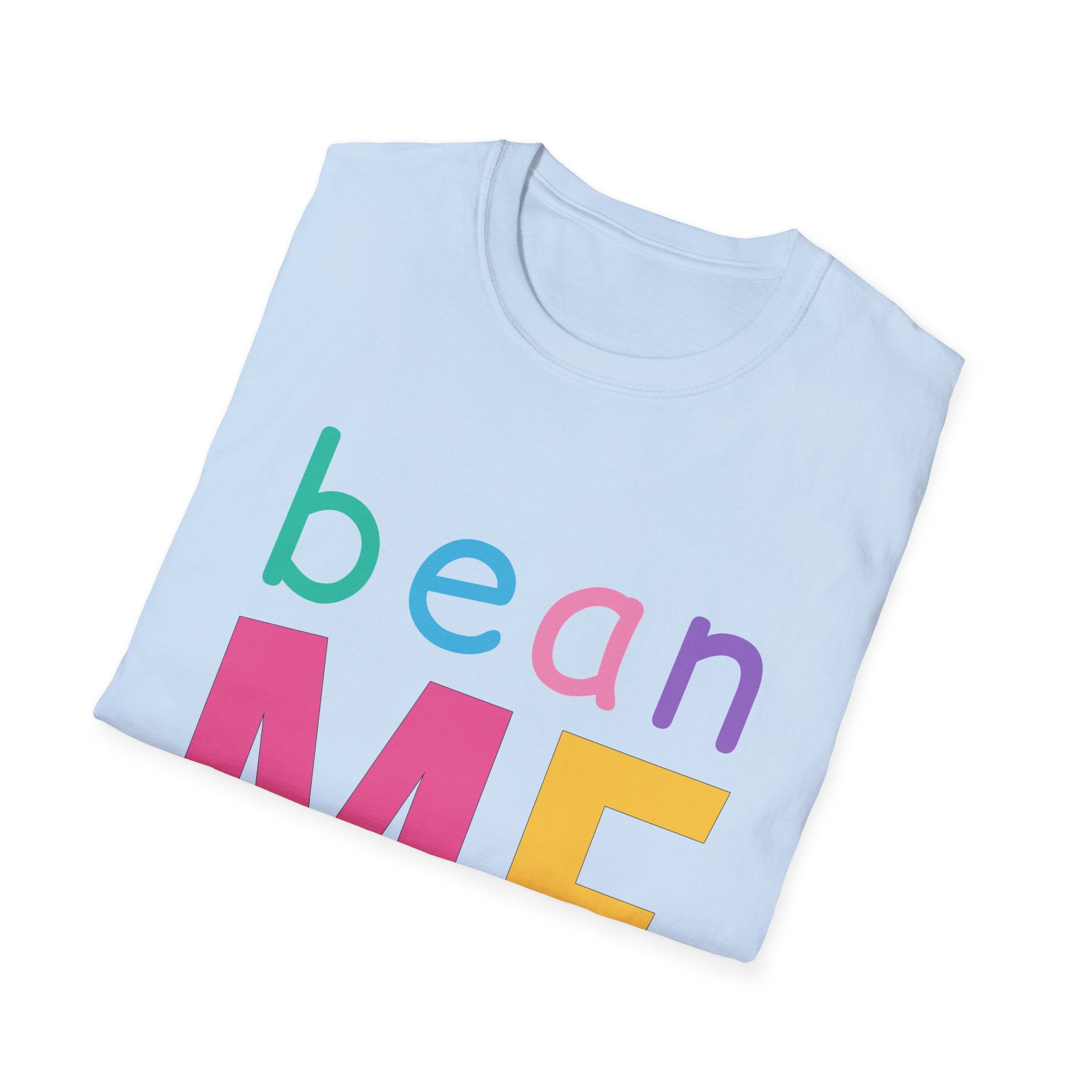 Colorful Theme Typography T-Shirt, Bean Me Colorful Playful Graphic Tee