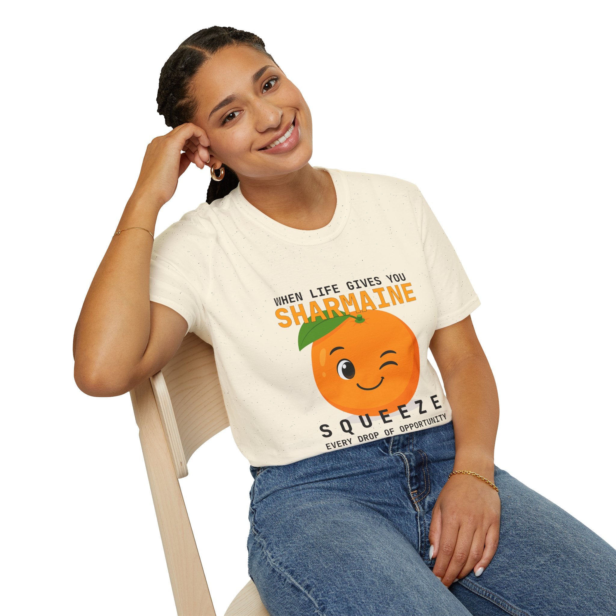 Funny Theme Typography Graphic T-Shirt: When Life Gives You Orange, Squeeze Every Drop of Opportunity