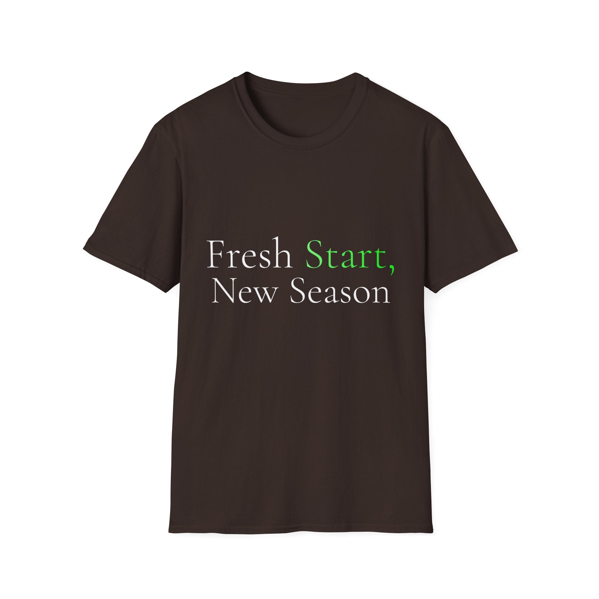 Spring Theme Typography T-Shirt, Fresh Start New Season Motivational Tee