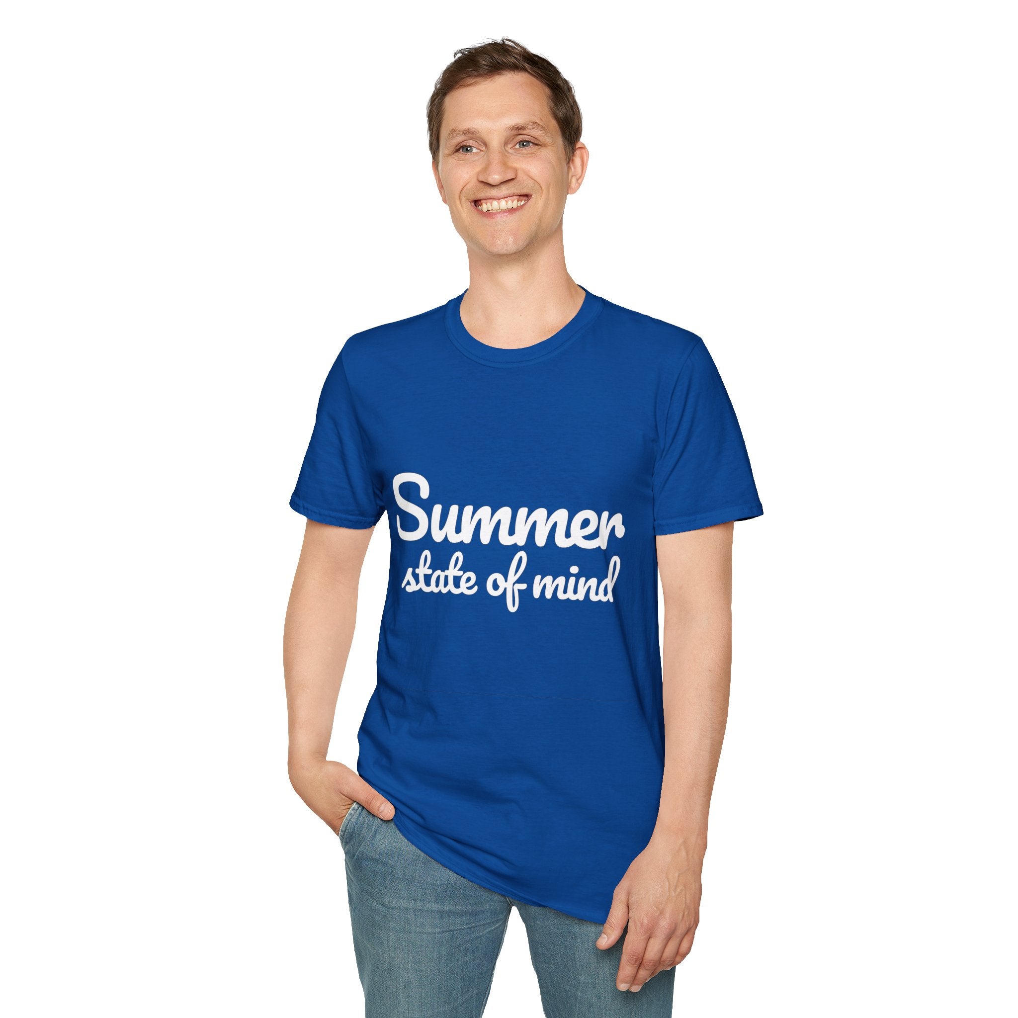 Summer Theme Minimalist Typography T-Shirt, Summer State of Mind T-Shirt