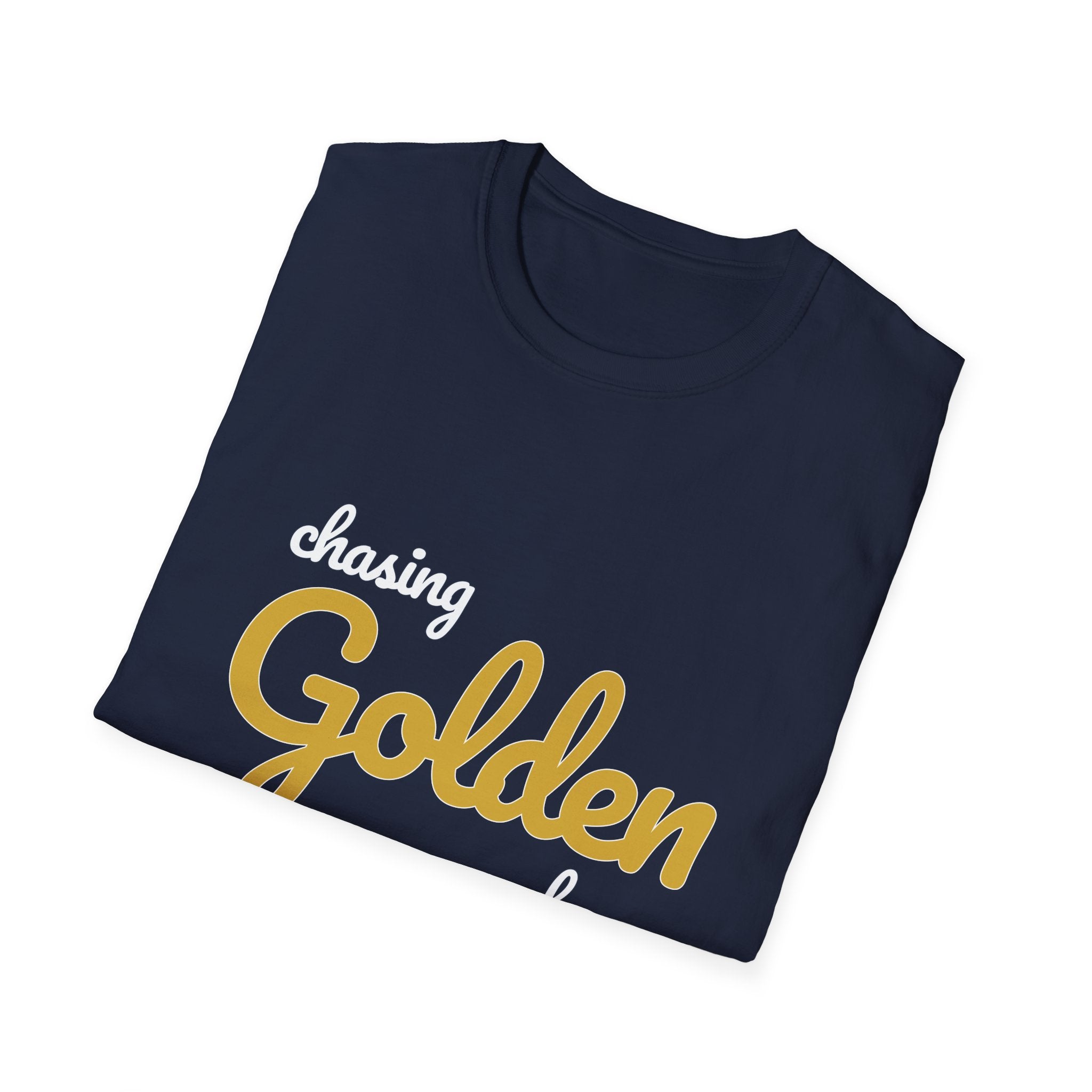 Summer Theme Minimalist Typography T-Shirt, Chasing Golen Hour Script Tee