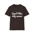 Summer Theme Minimalist Typography T-Shirt, Good Vibes Only Season T-Shirt