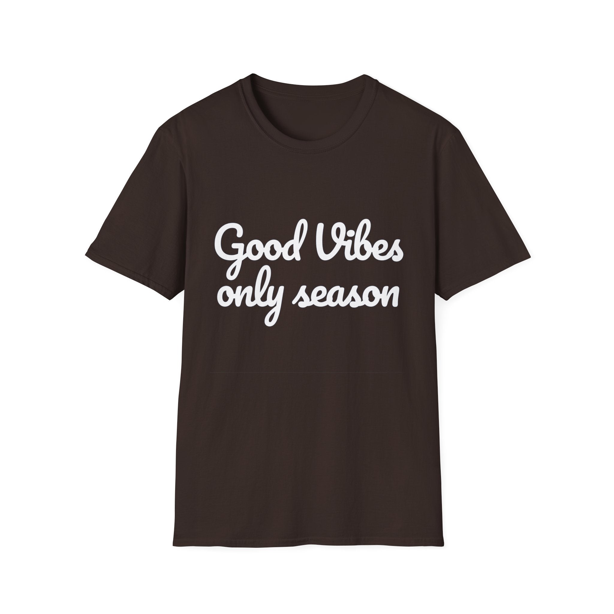 Summer Theme Minimalist Typography T-Shirt, Good Vibes Only Season T-Shirt