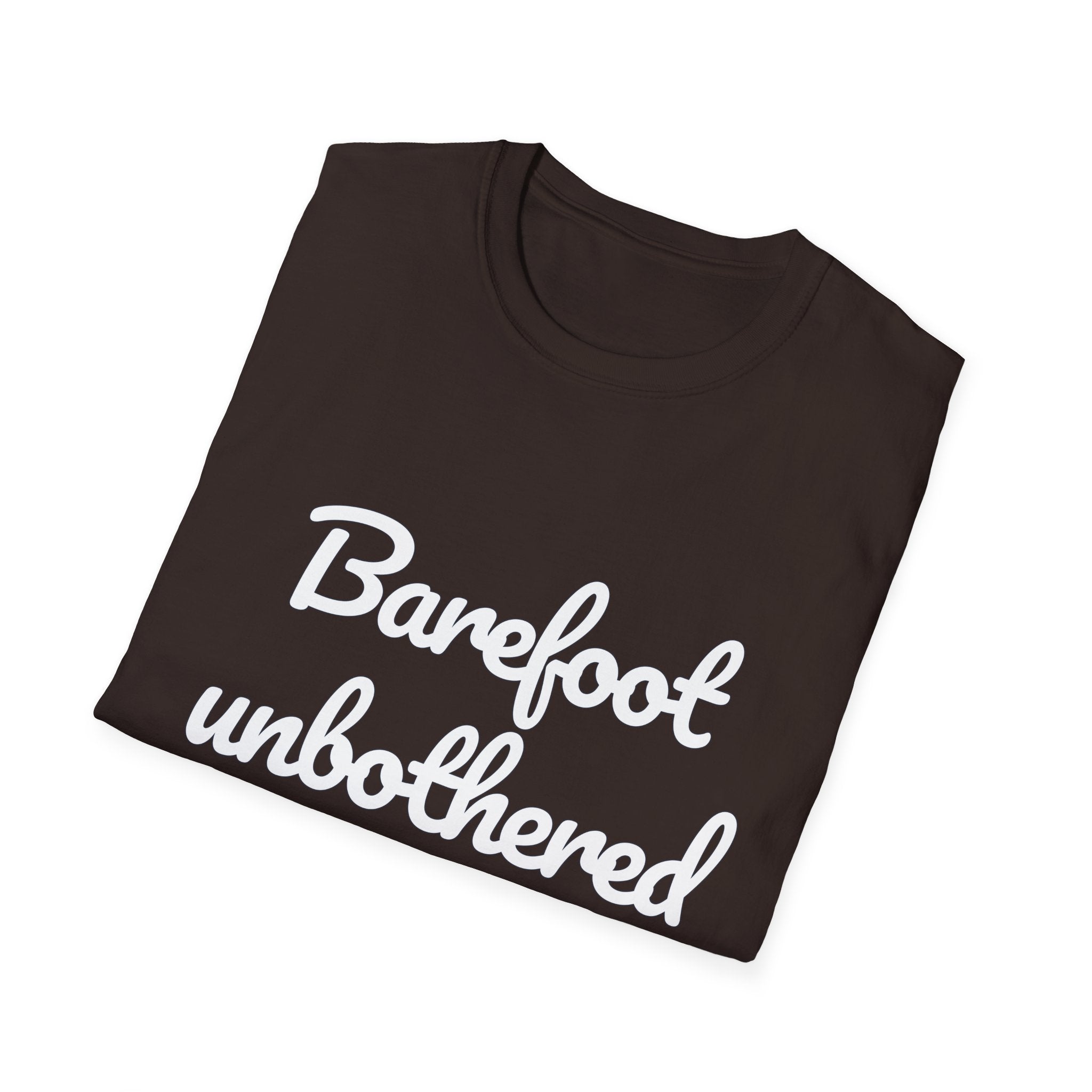 Summer Theme Minimalist Typography T-Shirt, Barefoot Unbothered Tee