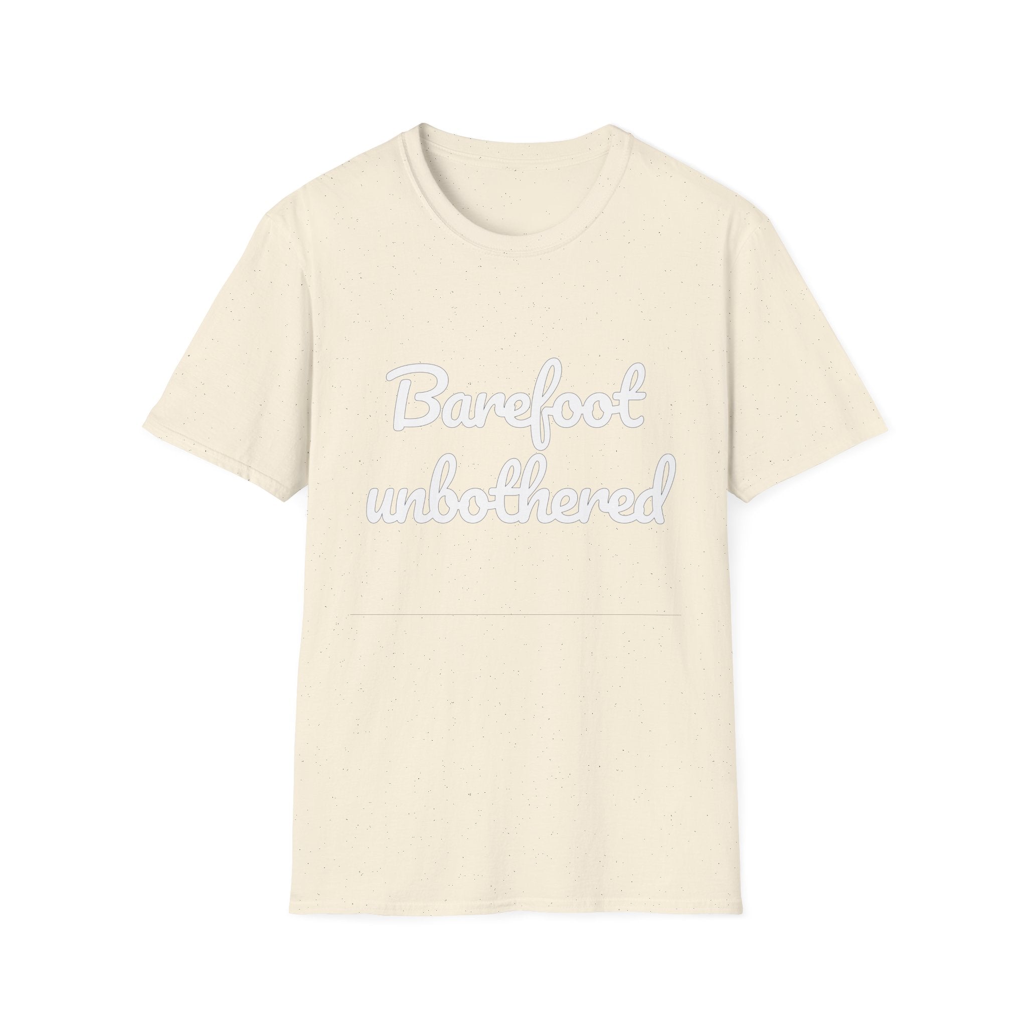 Summer Theme Minimalist Typography T-Shirt, Barefoot Unbothered Tee
