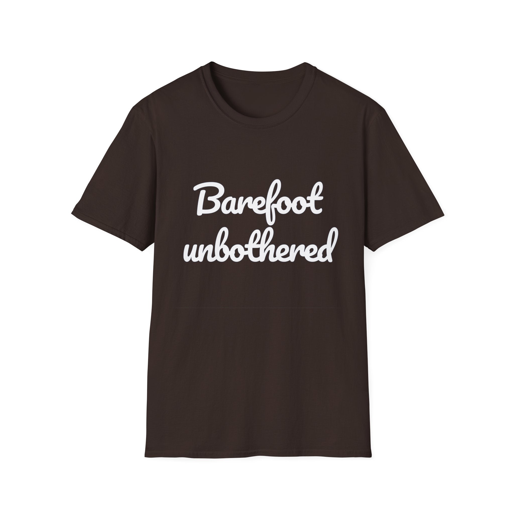 Summer Theme Minimalist Typography T-Shirt, Barefoot Unbothered Tee