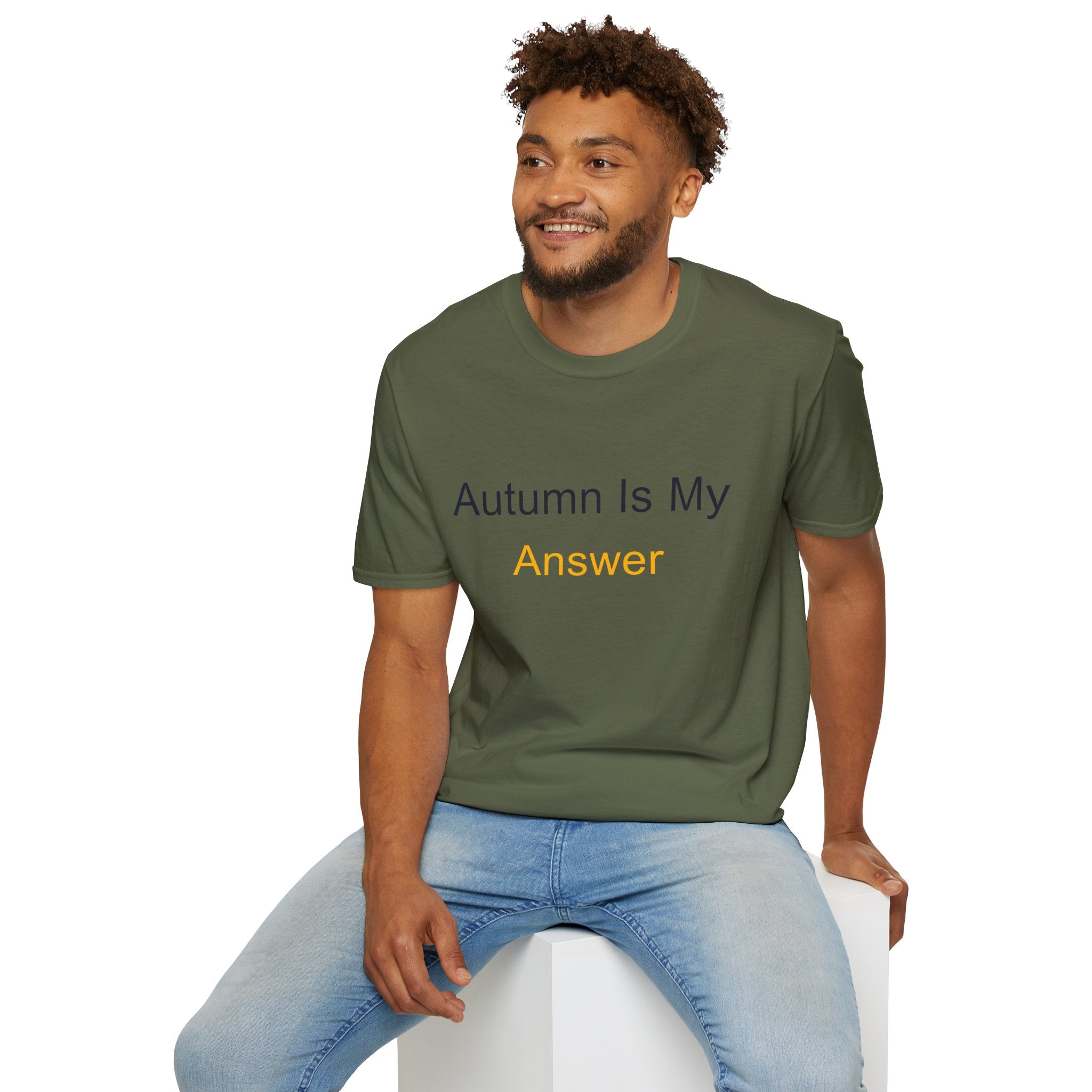 Fall Theme Minimalist Typography T-Shirt, Autumn Is My Answer Graphic Tee