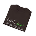 Spring Theme Typography T-Shirt, Fresh Start New Season Motivational Tee
