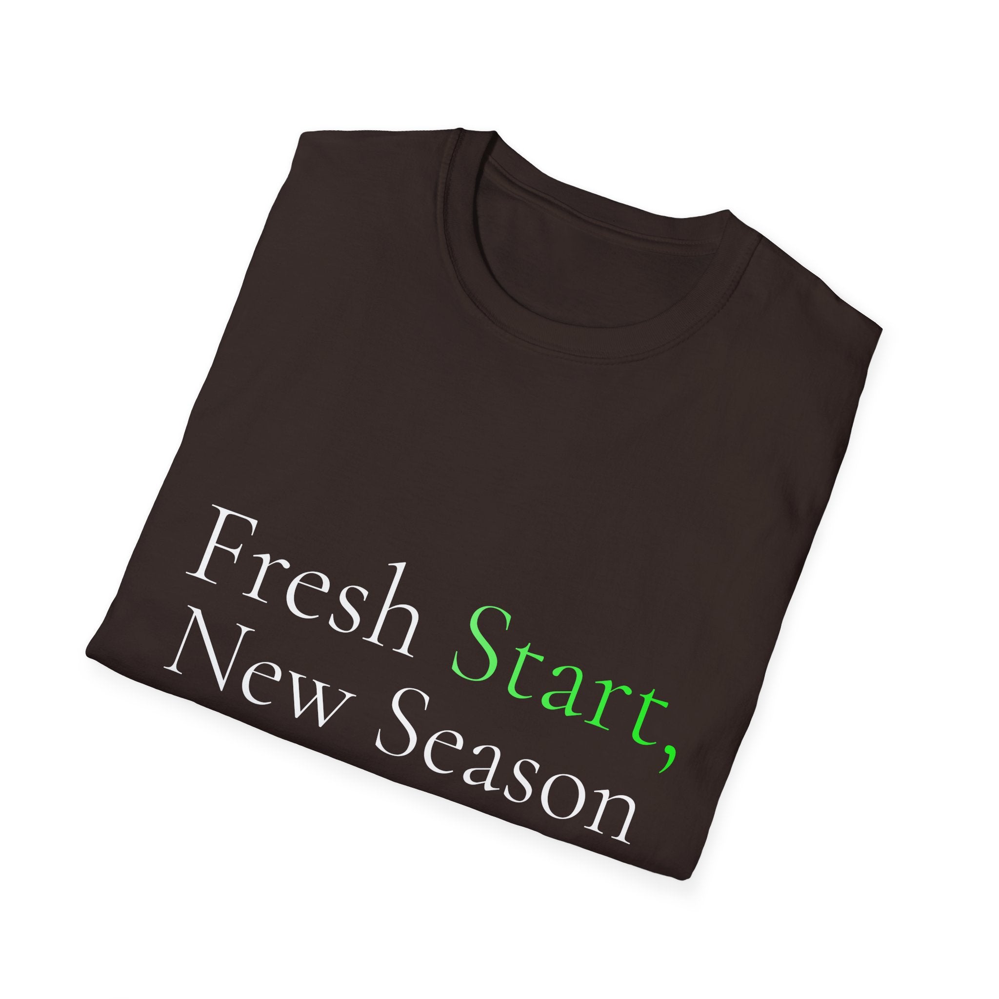 Spring Theme Typography T-Shirt, Fresh Start New Season Motivational Tee