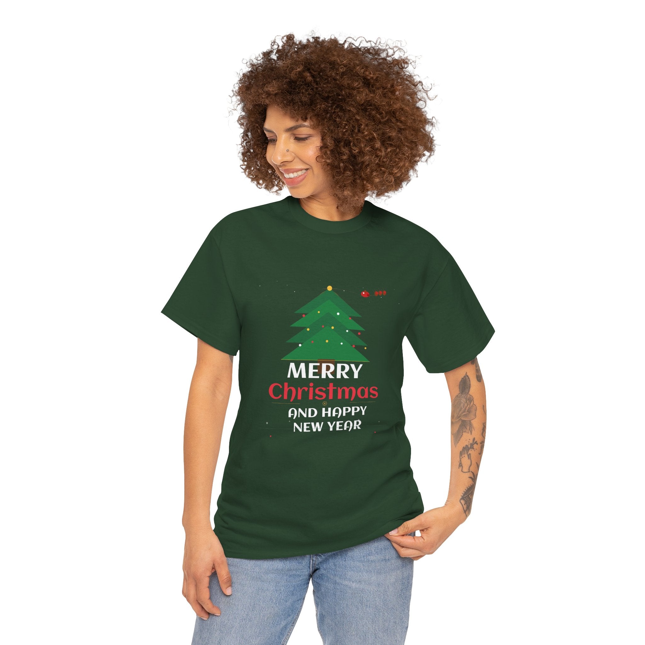 Merry Christmas Holiday Graphic T-Shirt | Festive Cotton Tee