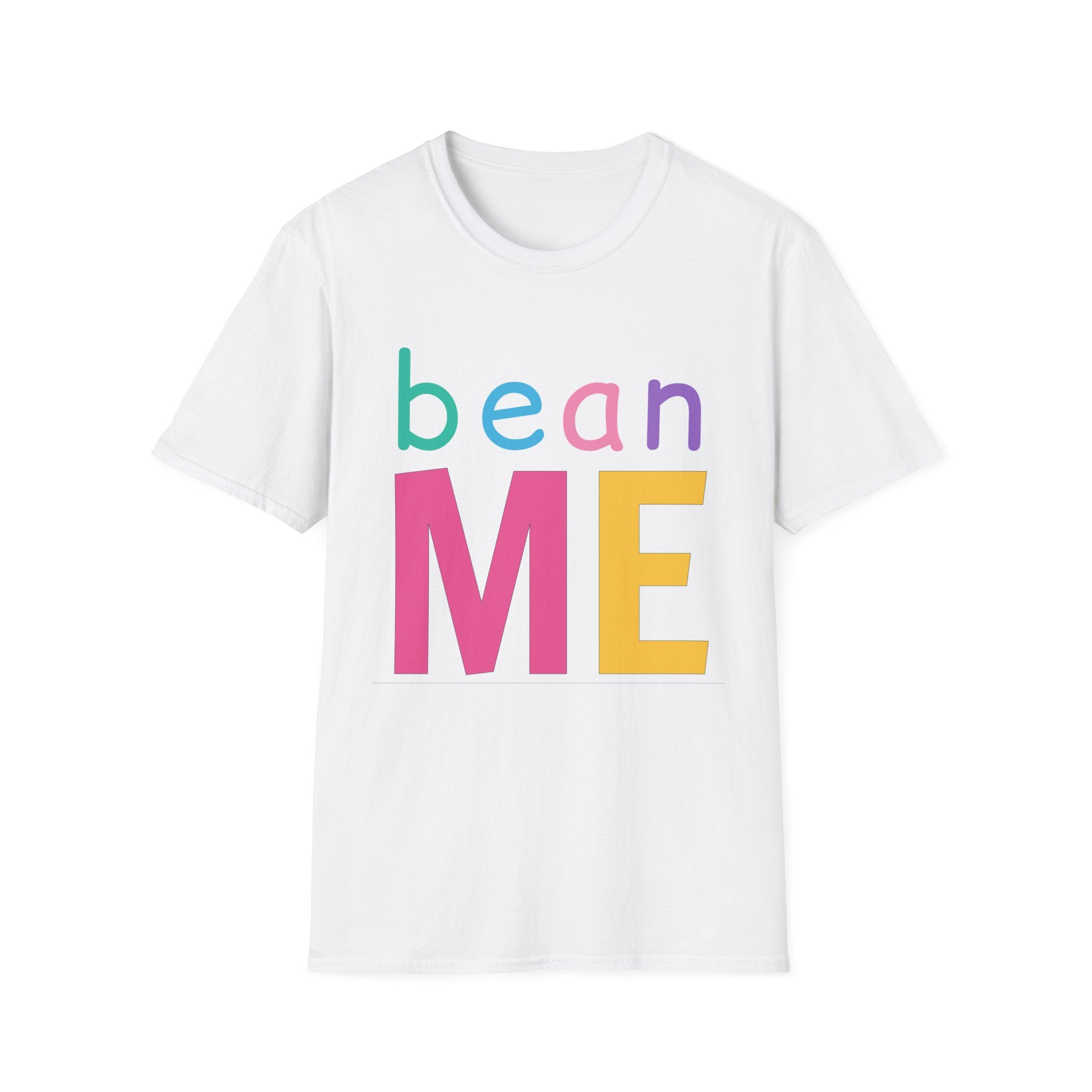 Colorful Theme Typography T-Shirt, Bean Me Colorful Playful Graphic Tee