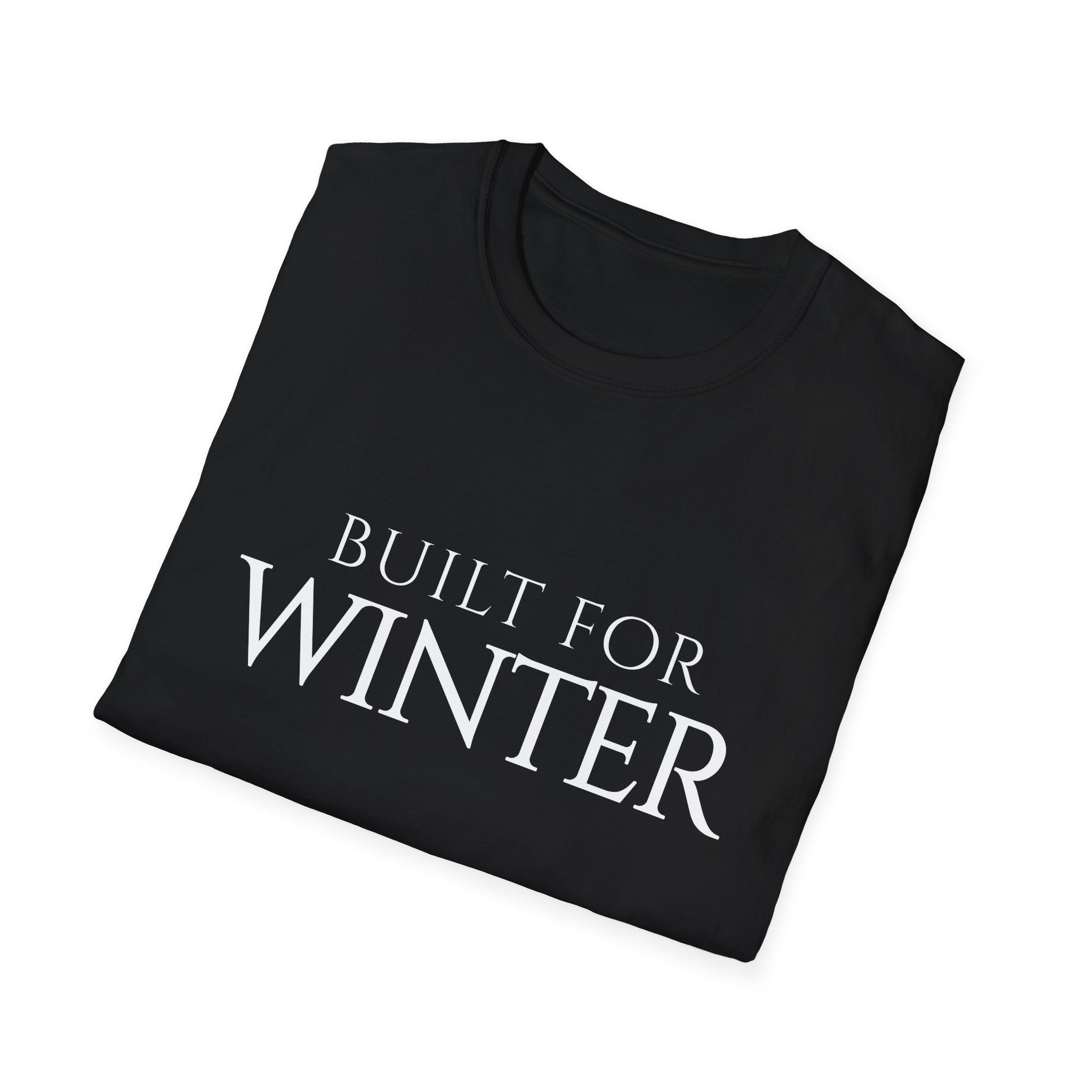 Winter Theme Minimalist Typography Graphic T-Shirt, Built For Winter Tee