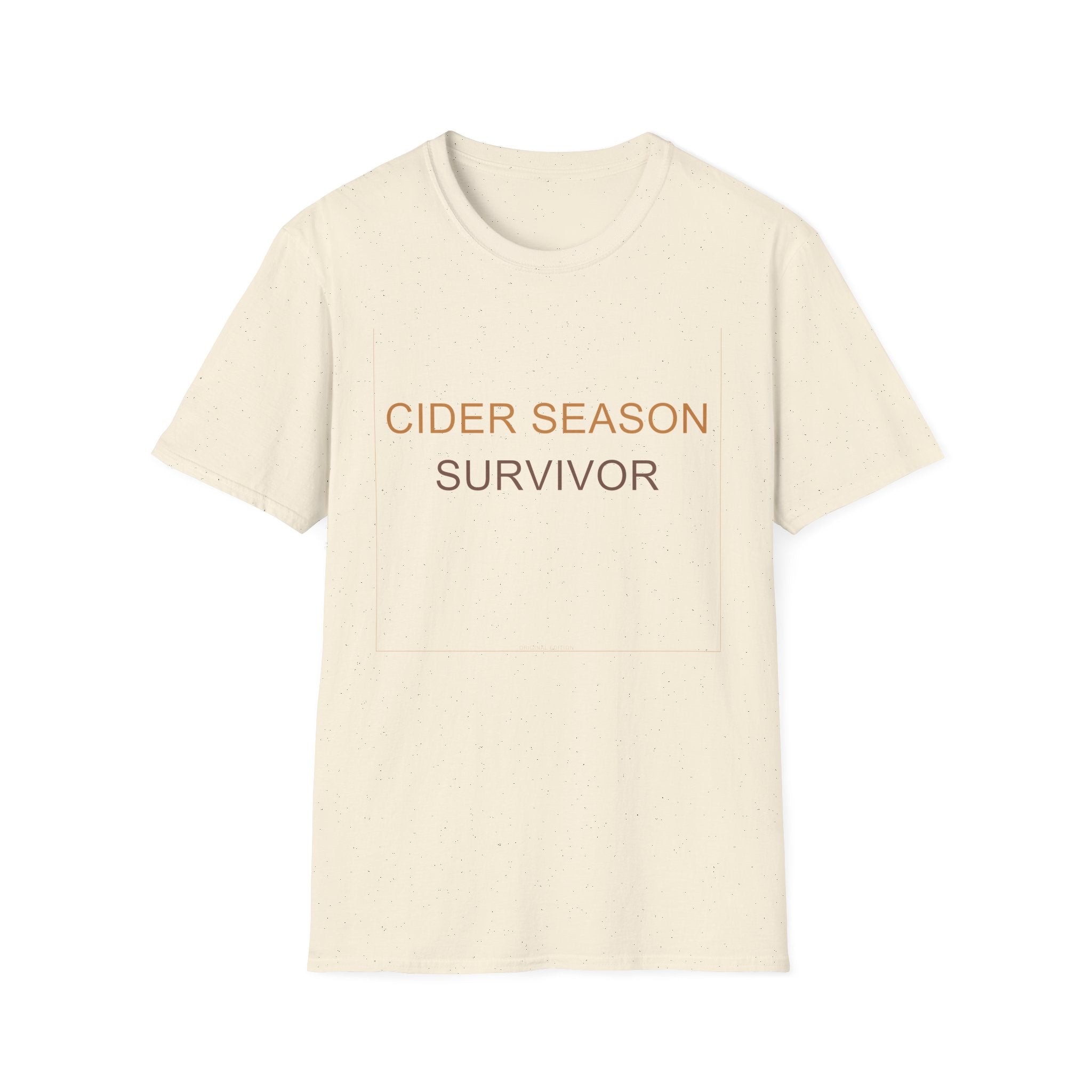 Fall Theme Minimalist Typography T-Shirt, Cider Season Survivor Graphic Tee
