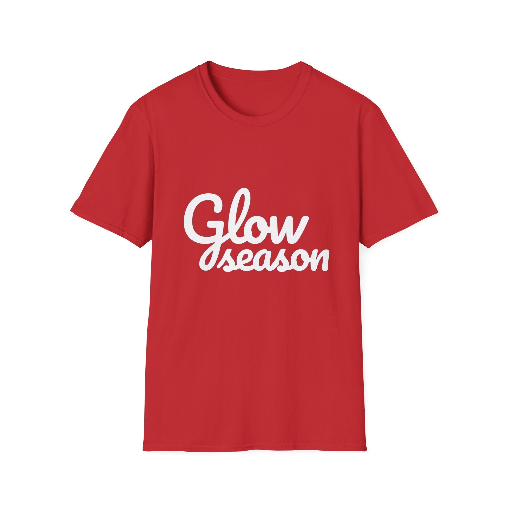 Summer Theme Minimalist Typography T-Shirt, Glow Season Script Tee