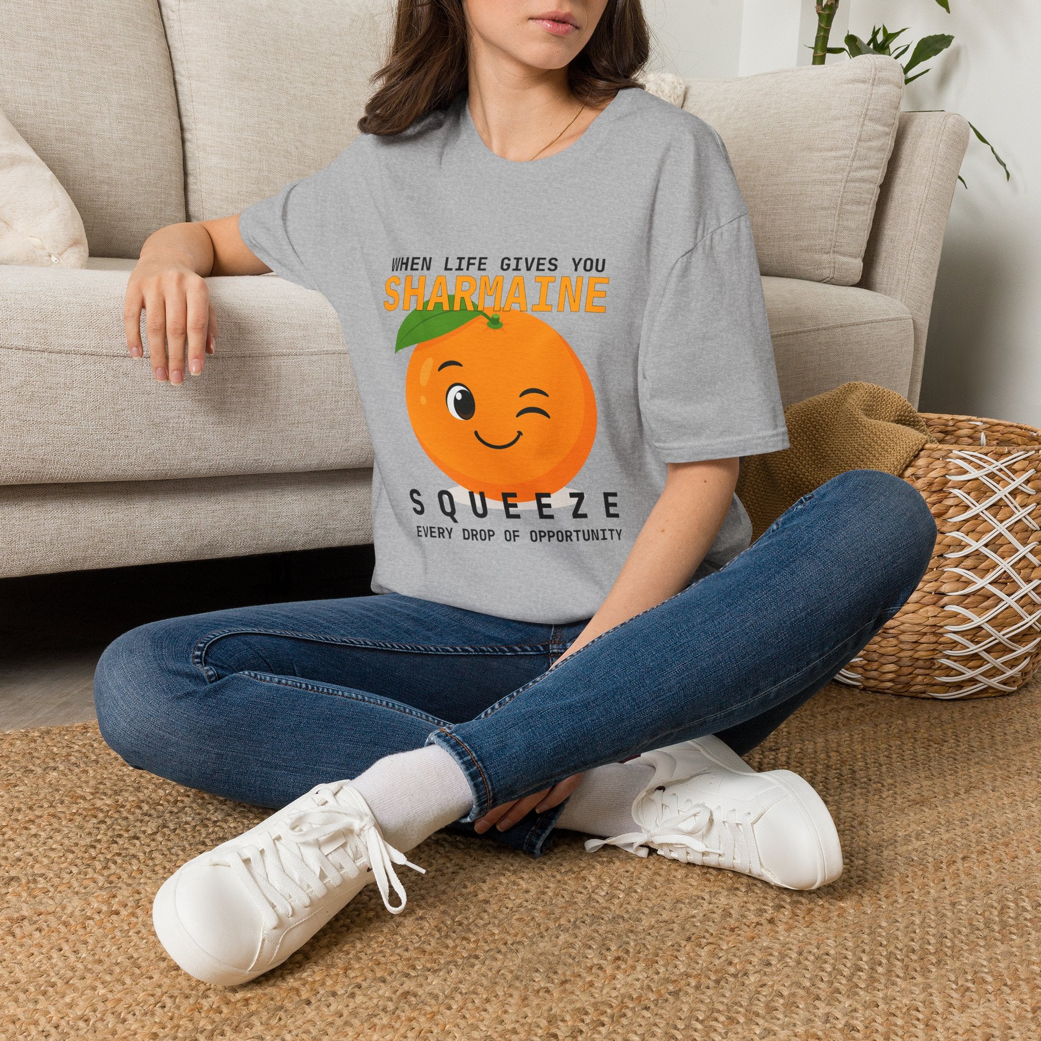 Funny Theme Typography Graphic T-Shirt: When Life Gives You Orange, Squeeze Every Drop of Opportunity