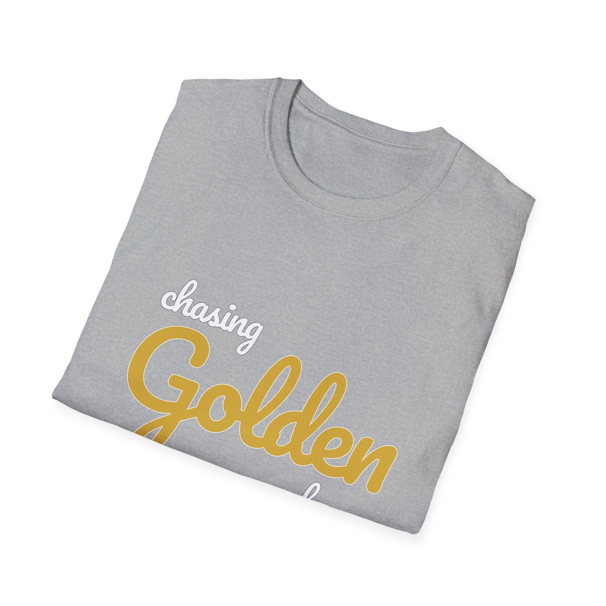Summer Theme Minimalist Typography T-Shirt, Chasing Golen Hour Script Tee