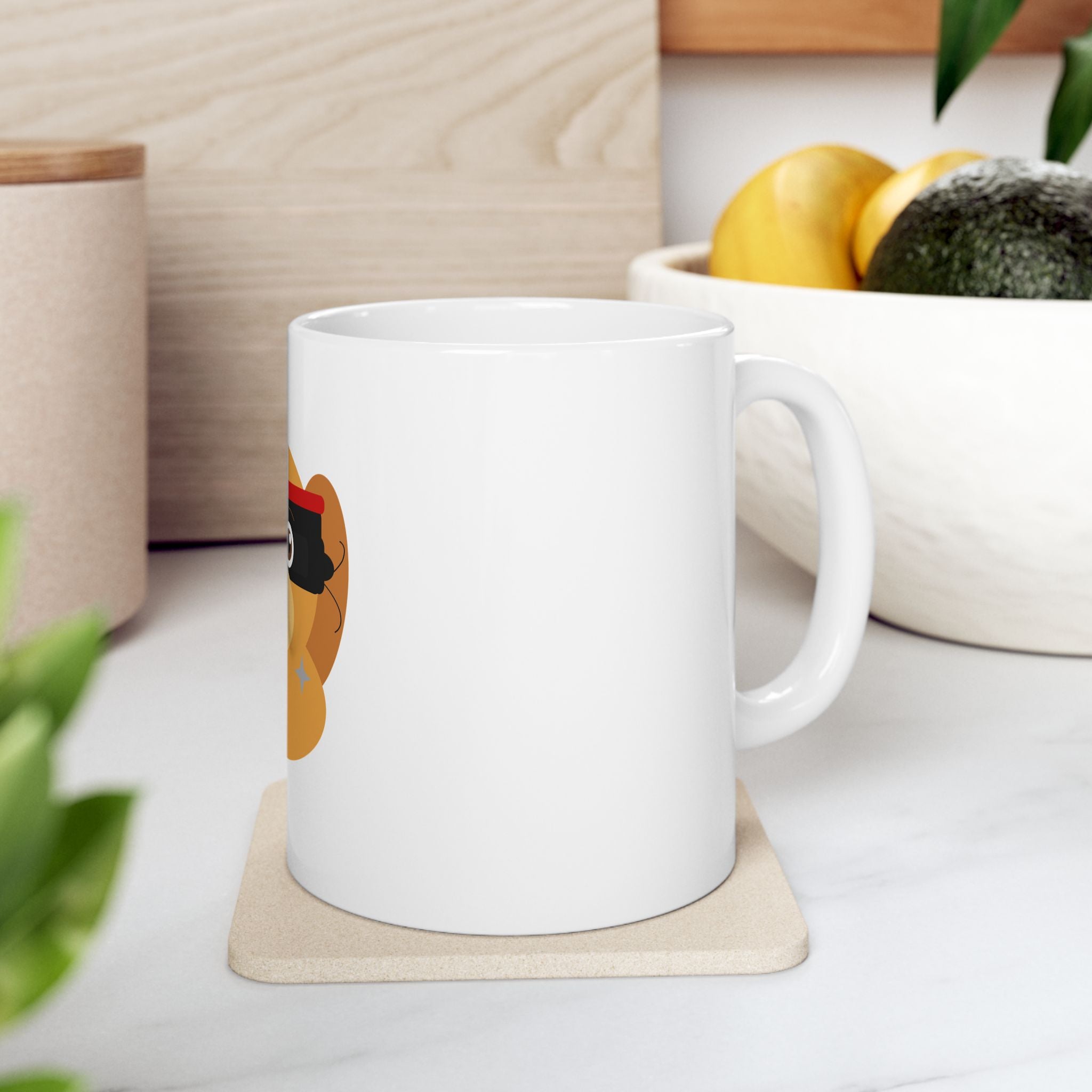 Golden Retriever Ninja Dog Ceramic Mug | Cute Masked Dog Coffee Cup