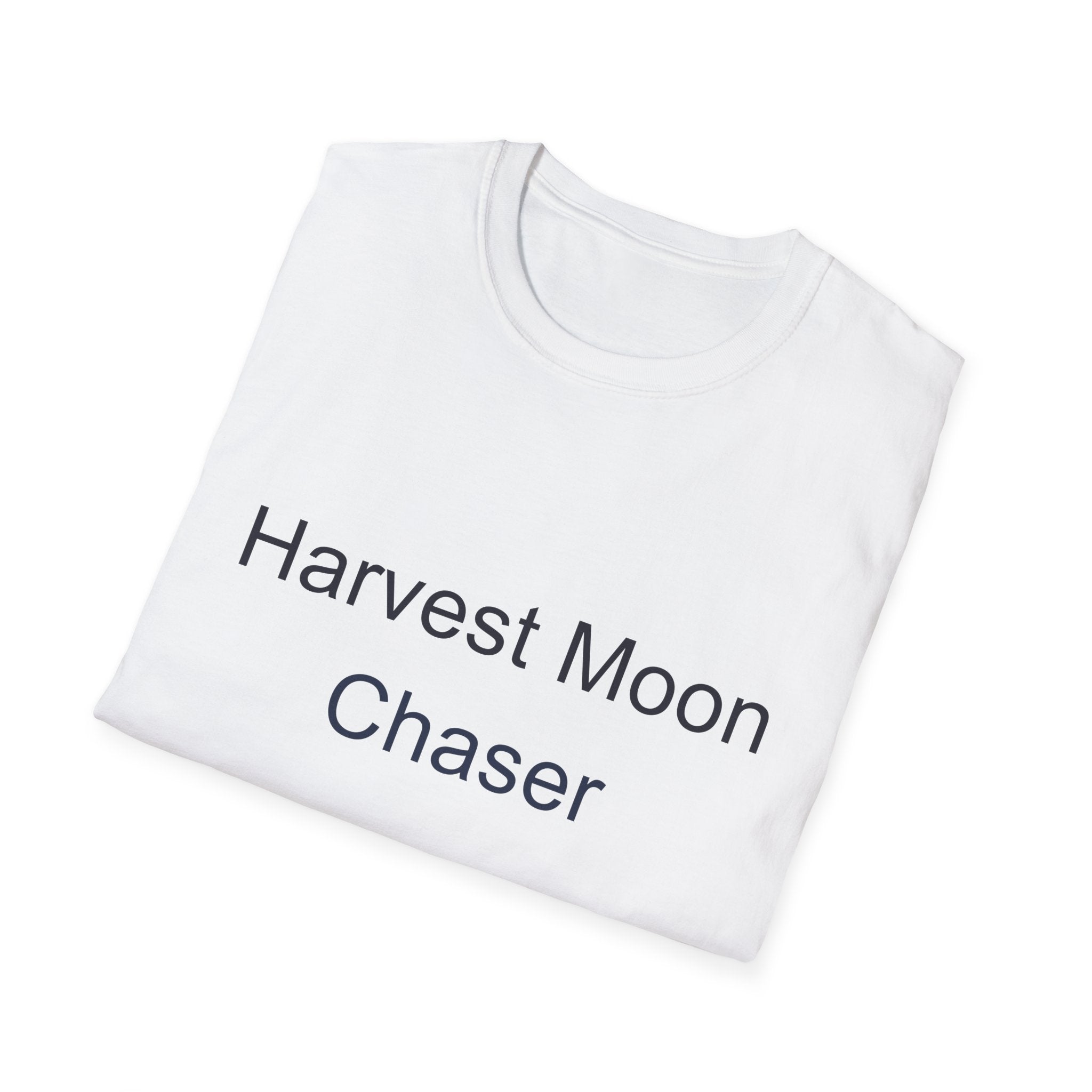 Fall Theme Minimalist Typography T-Shirt, Harvest Moon Chaser Tee