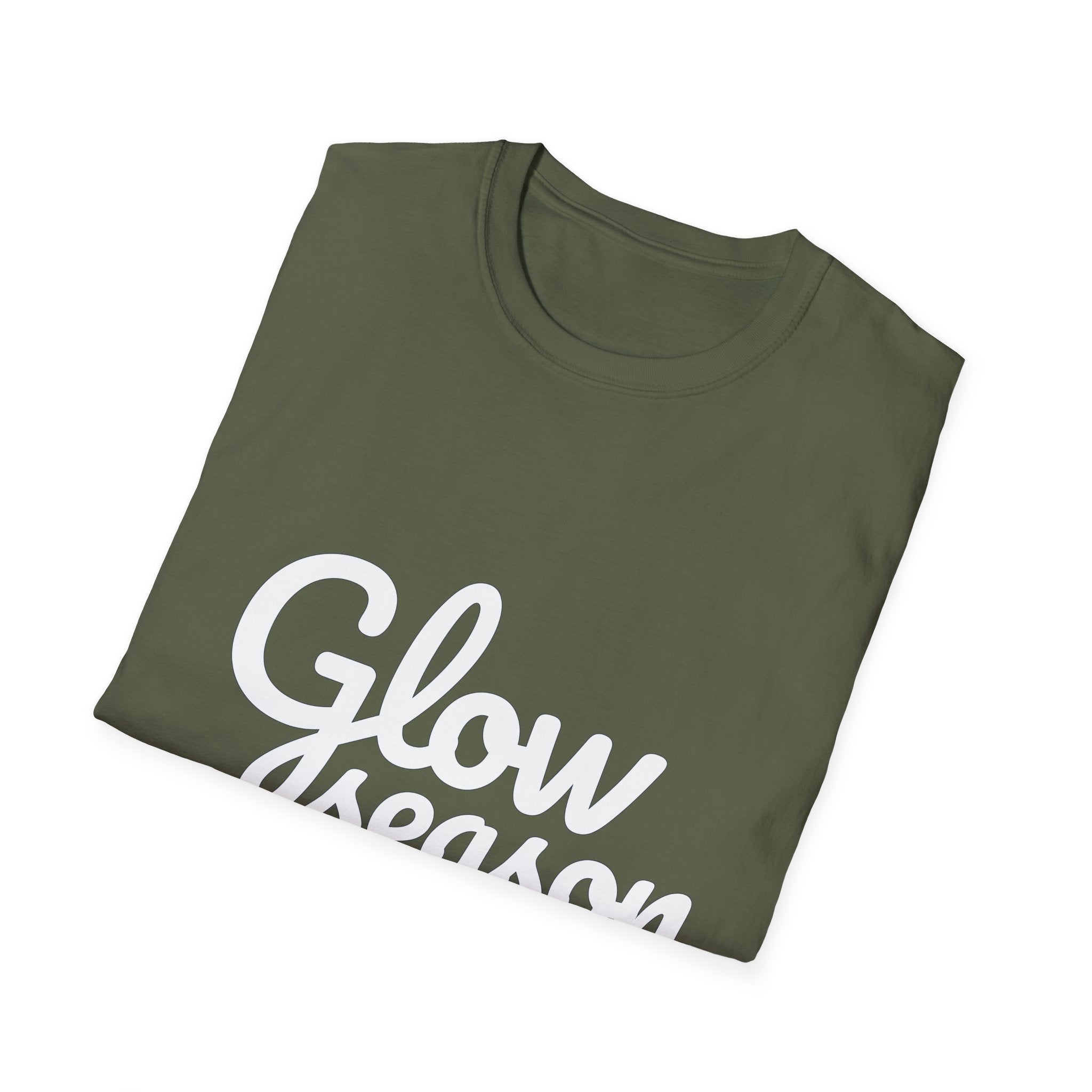 Summer Theme Minimalist Typography T-Shirt, Glow Season Script Tee
